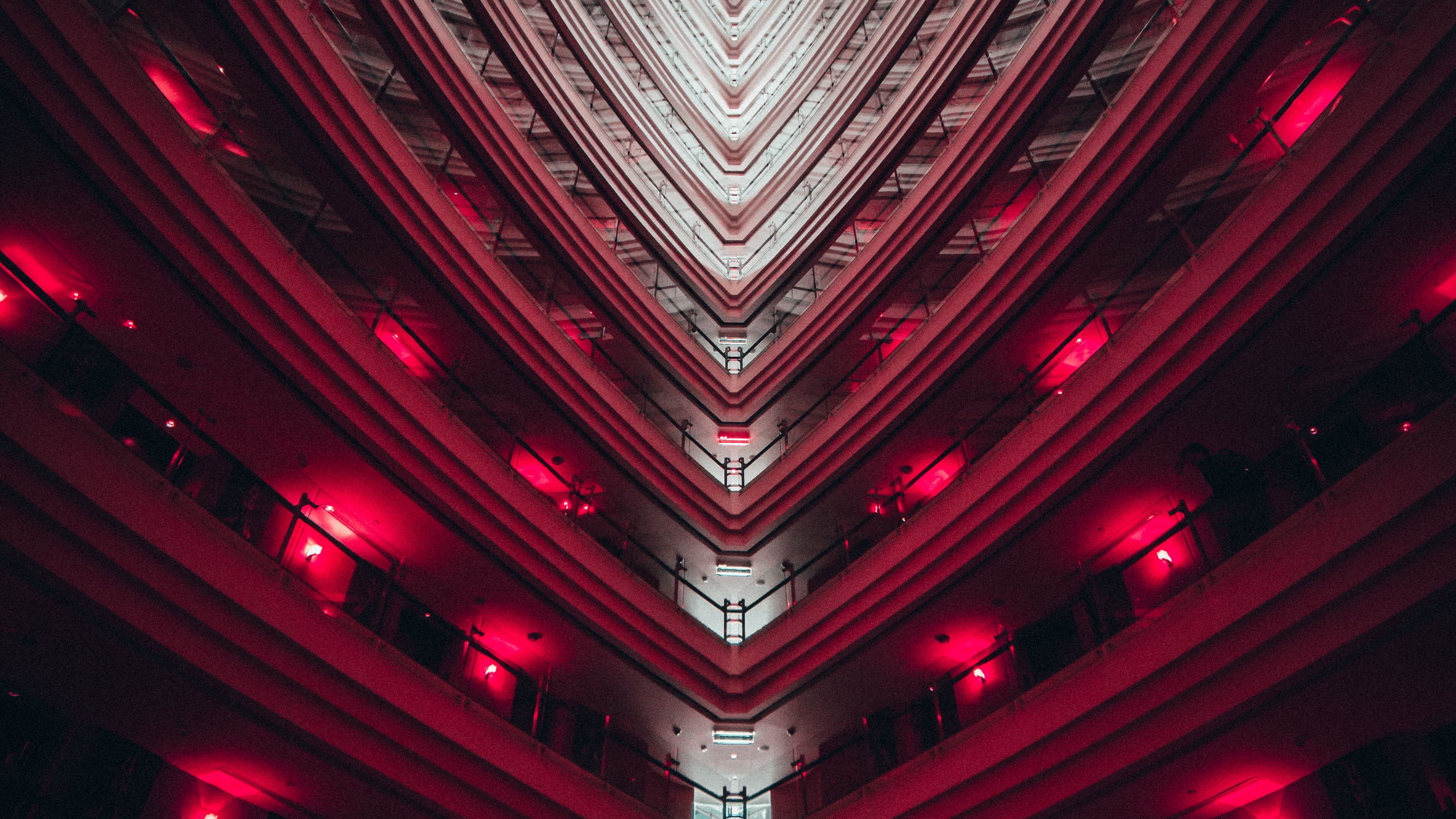 interior, storeys, minimalism, architecture, 4k, HD Wallpaper