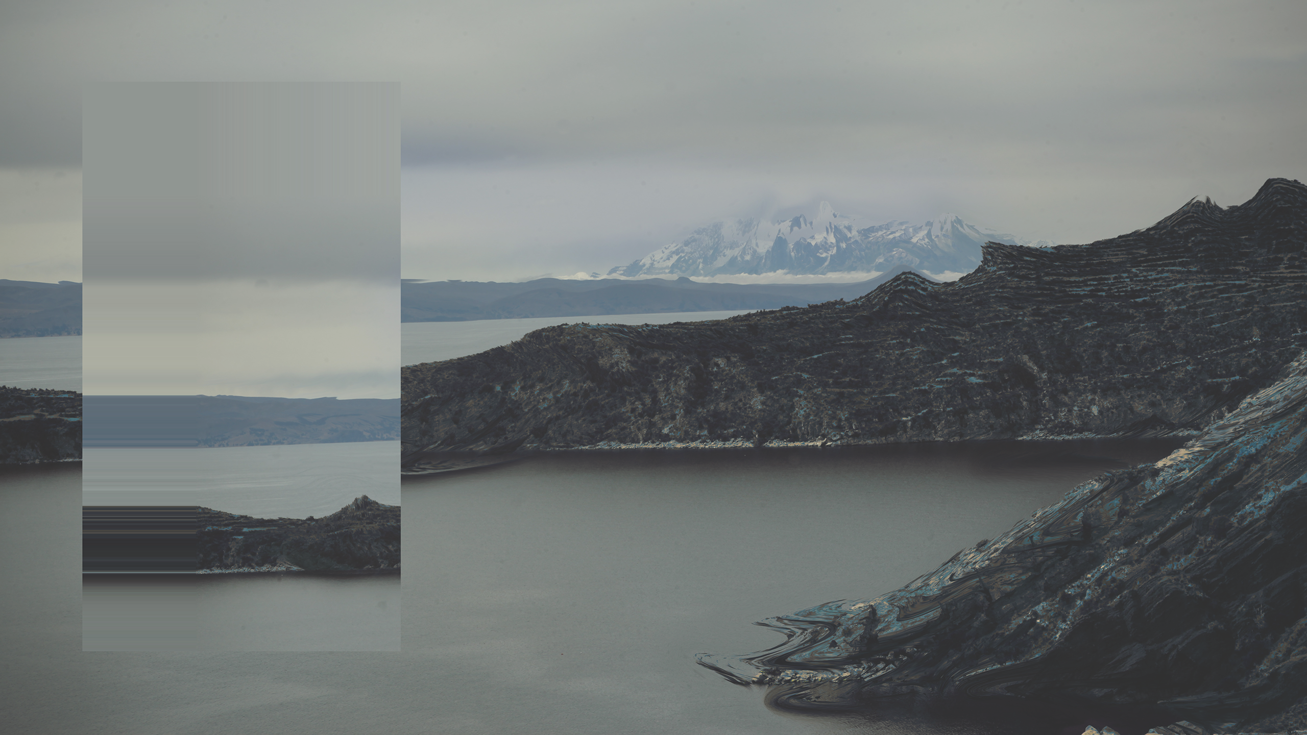 glitch art, nature, digital art, landscape, HD Wallpaper