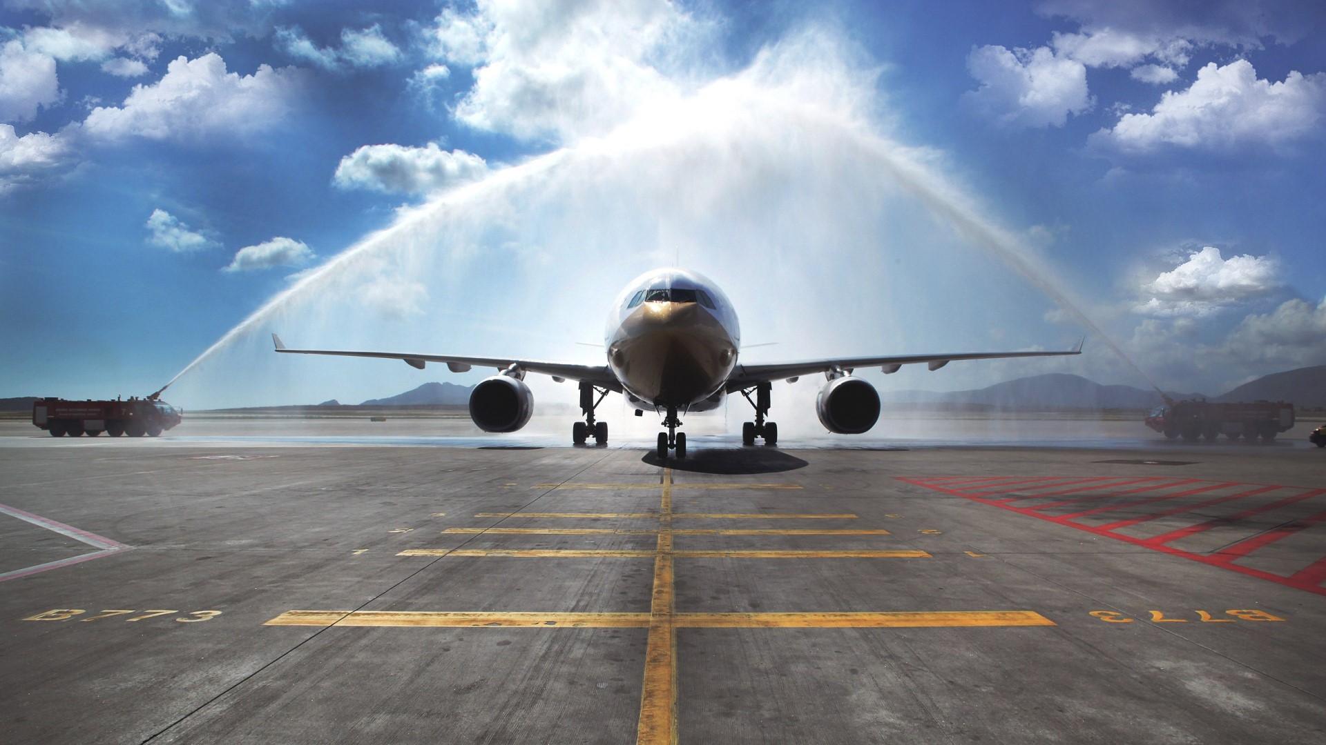 aircraft, runway, water, vehicle, sky, HD Wallpaper