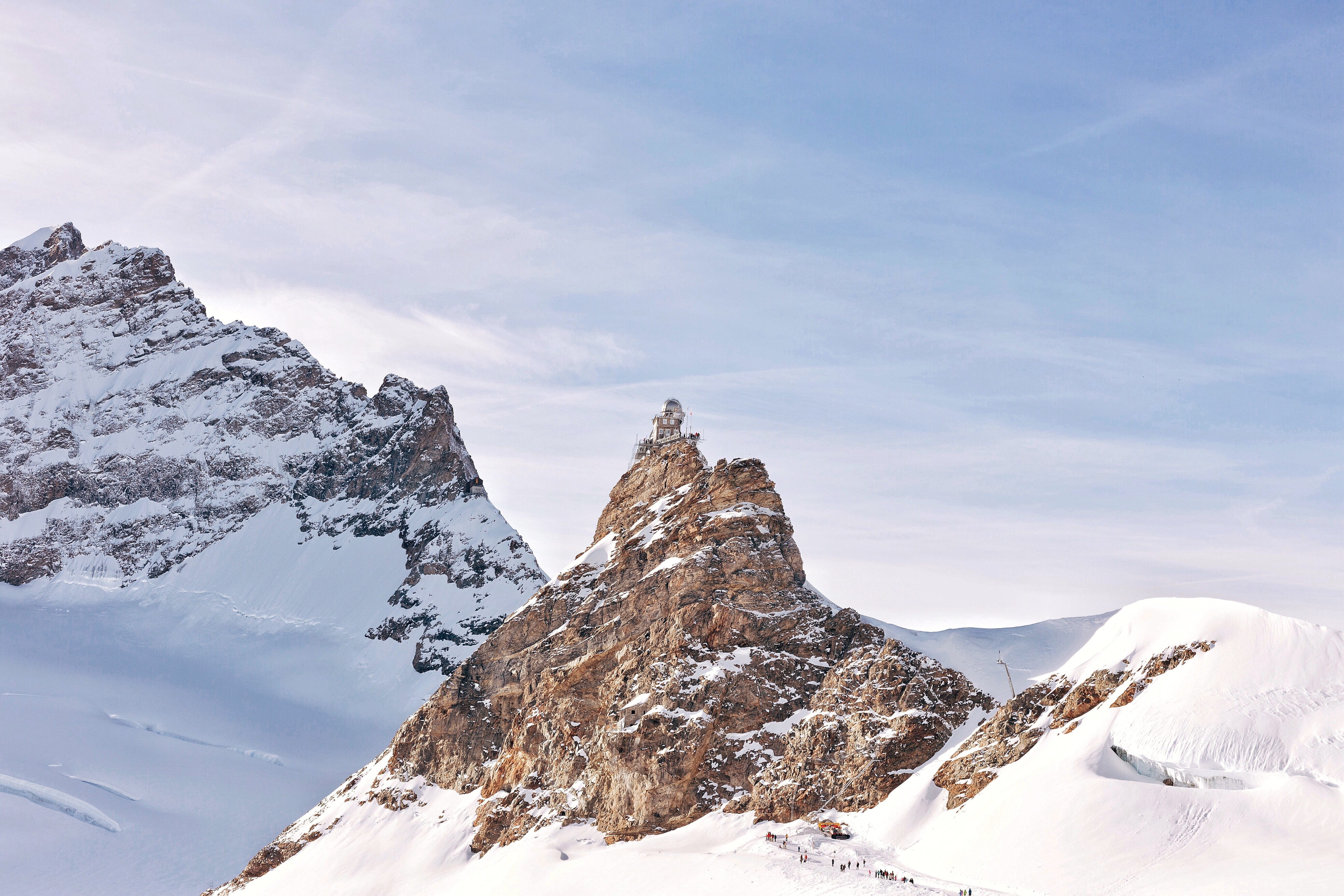 winter, snow, mountains, nature, HD Wallpaper