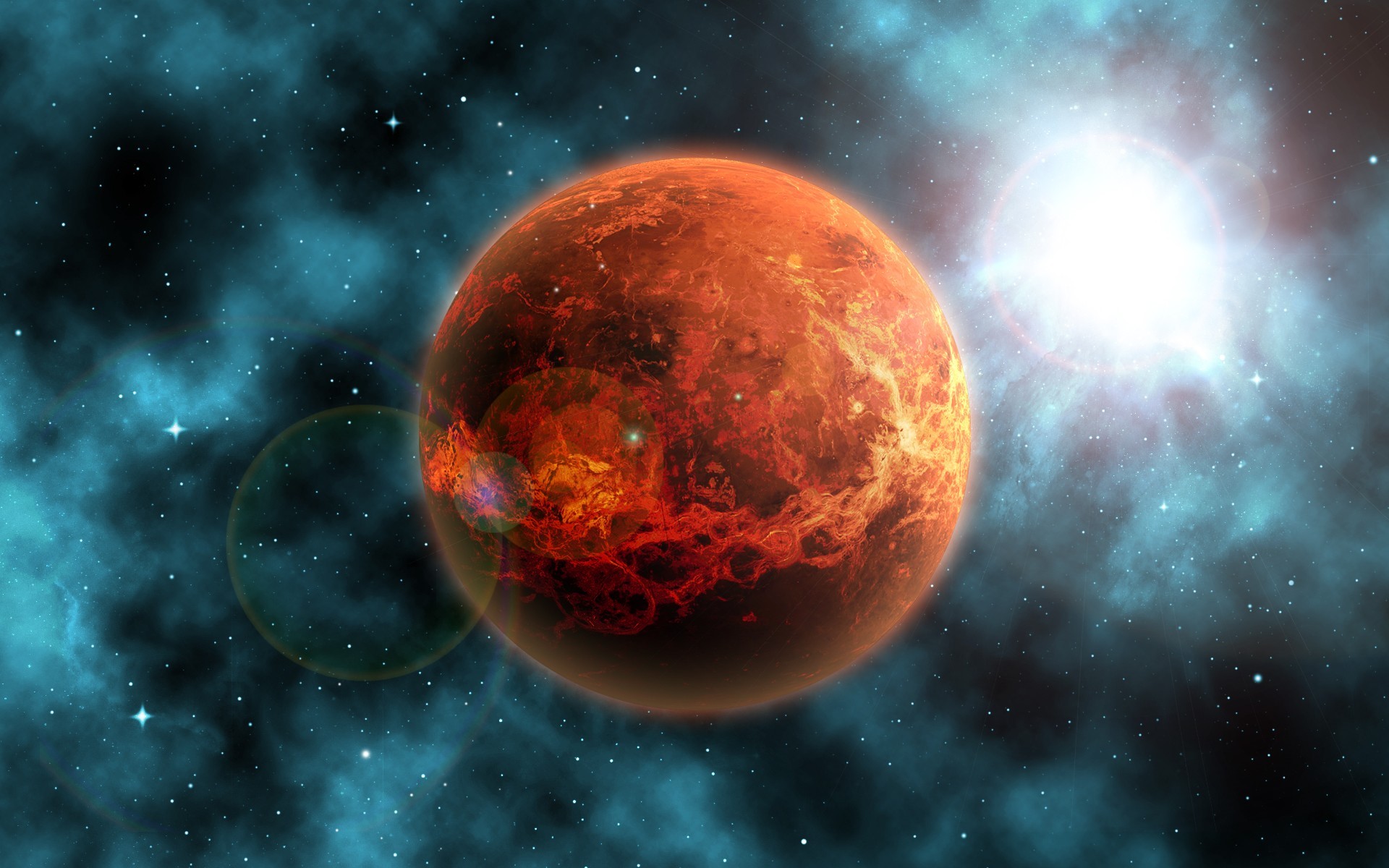 planet, space, space art, digital art, HD Wallpaper