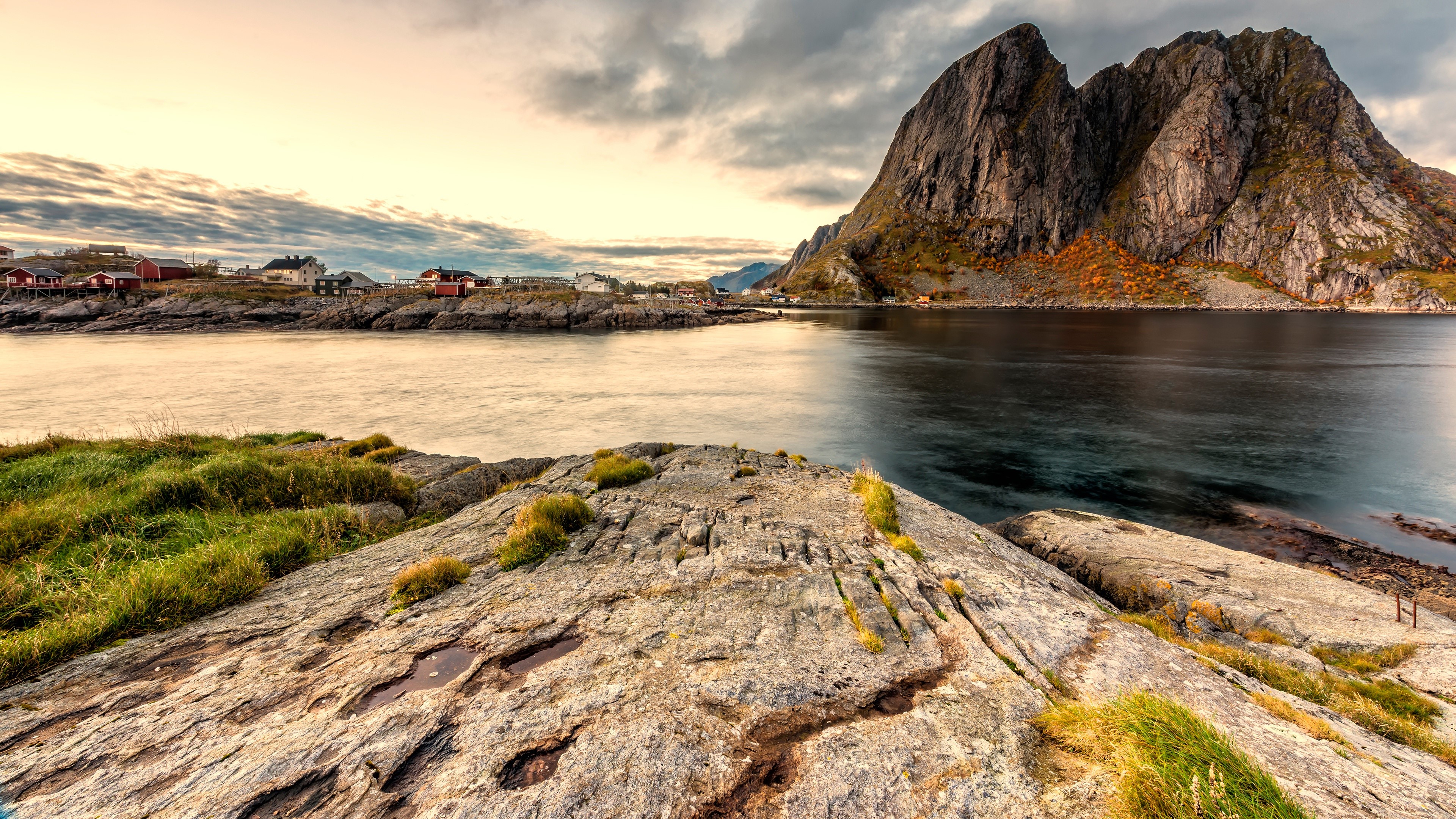 nature, landscape, water, Lofoten Islands, mountains, HD Wallpaper