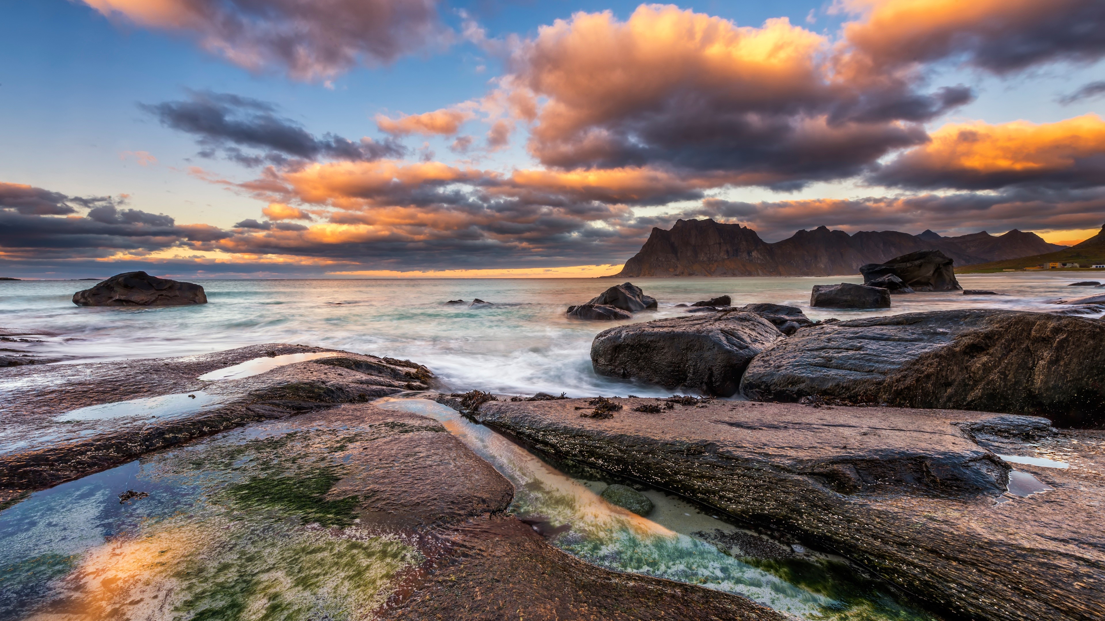 nature, coast, sky, blue, water, sea, HD Wallpaper