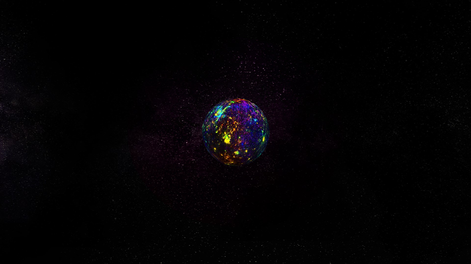 planet, space, stars, space art, dark, HD Wallpaper