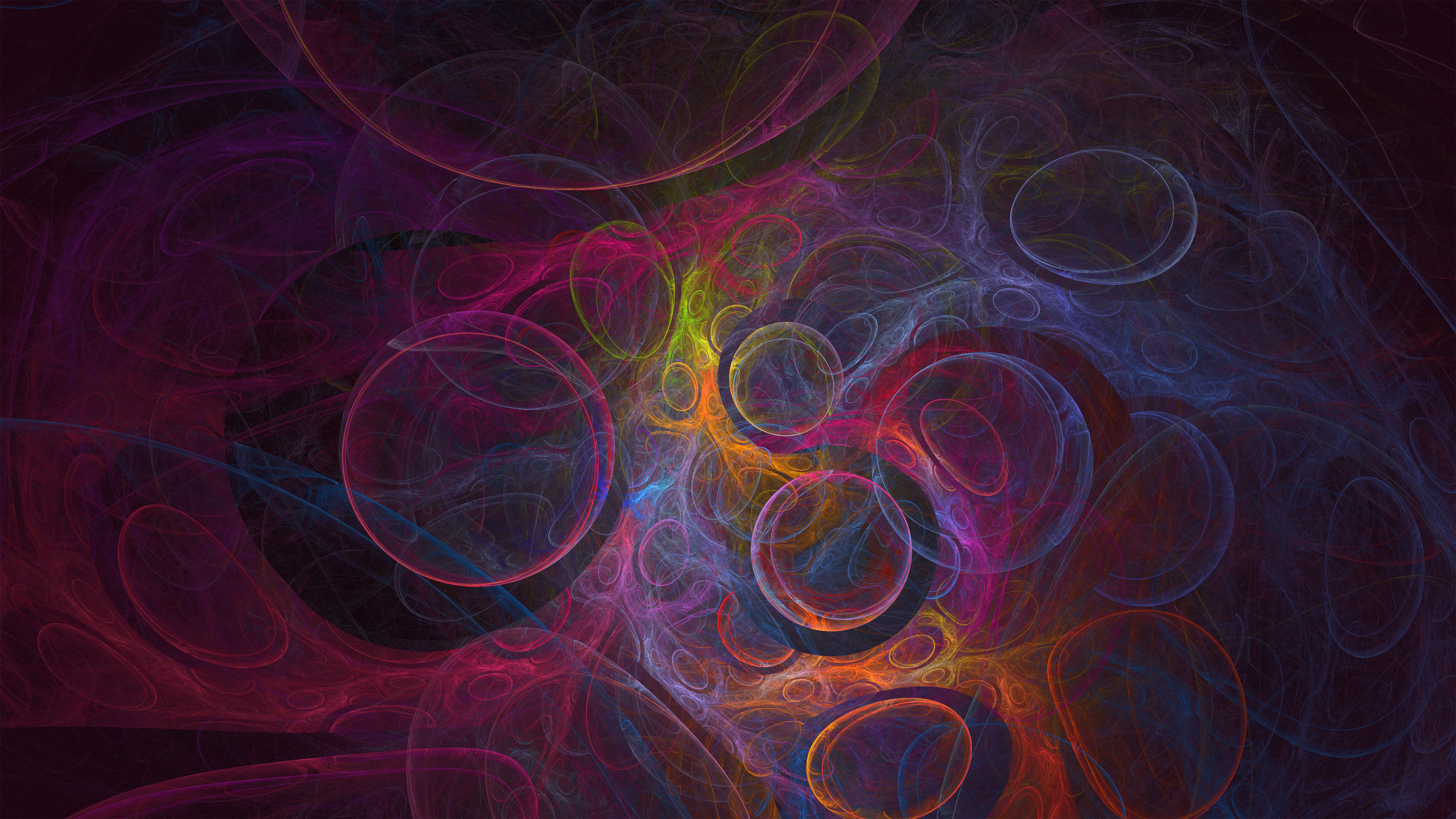 fractal, abstract, psychedelic, digital art, colorful, HD Wallpaper