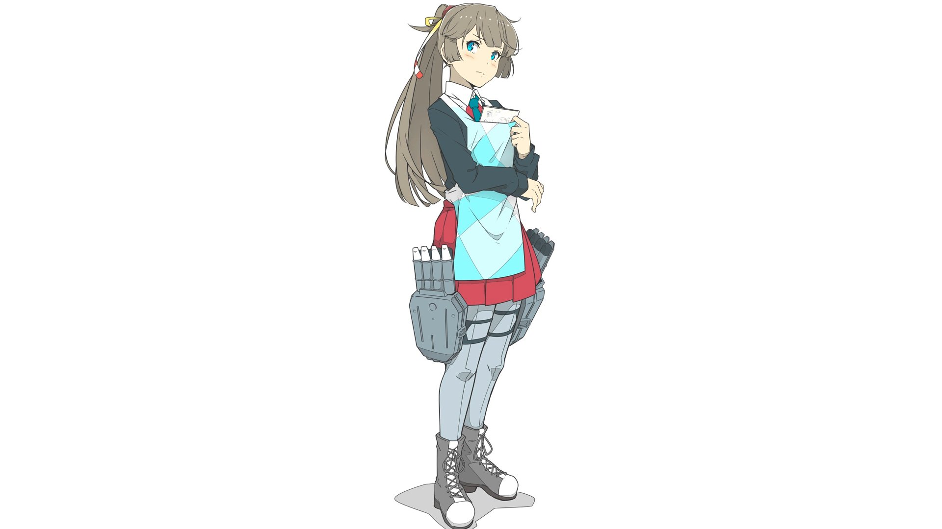 anime, manga, anime girls, simple background, minimalism, long hair, Kantai Collection, HD Wallpaper