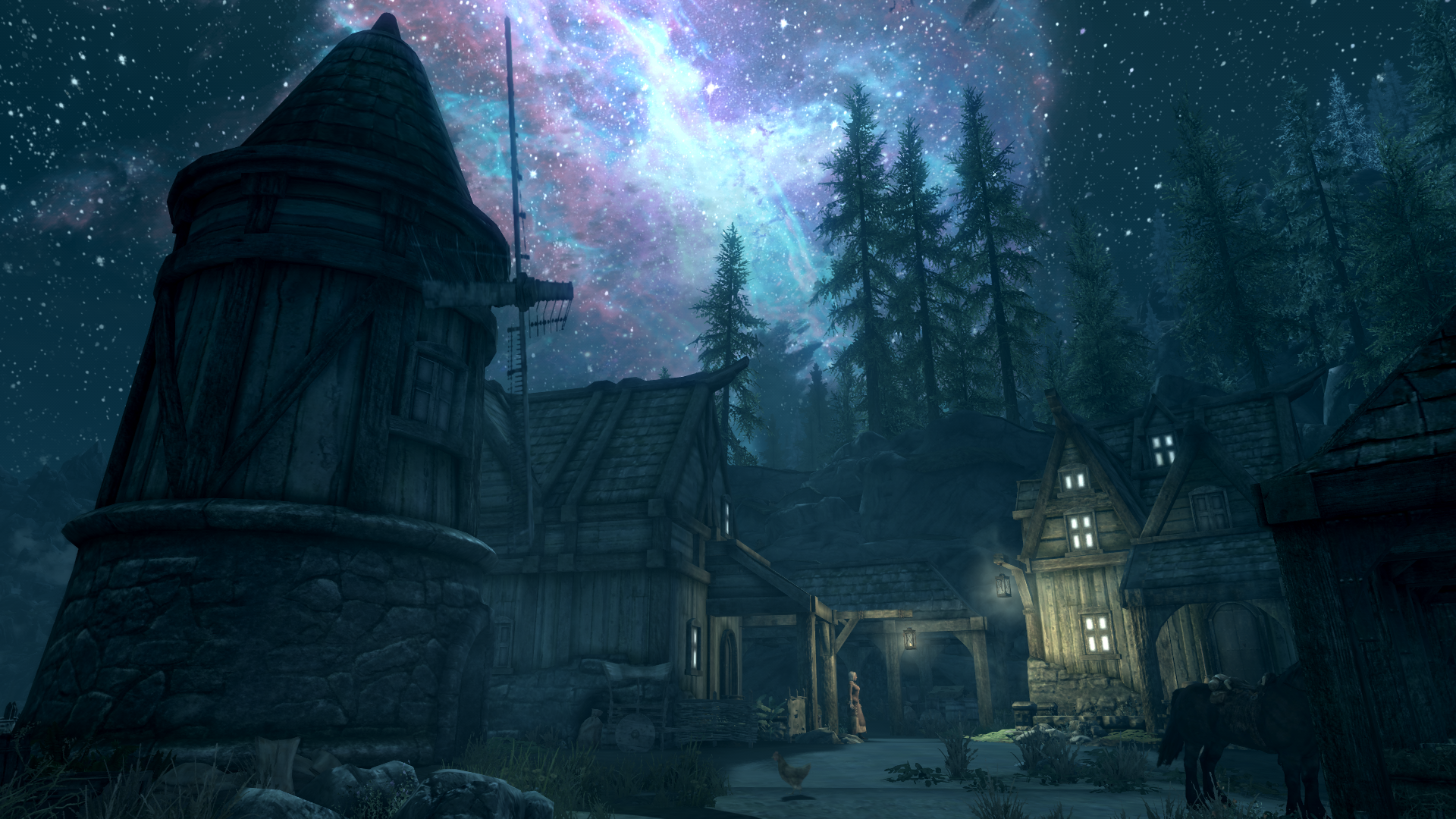 The Elder Scrolls V: Skyrim, galaxy, stars, HD Wallpaper