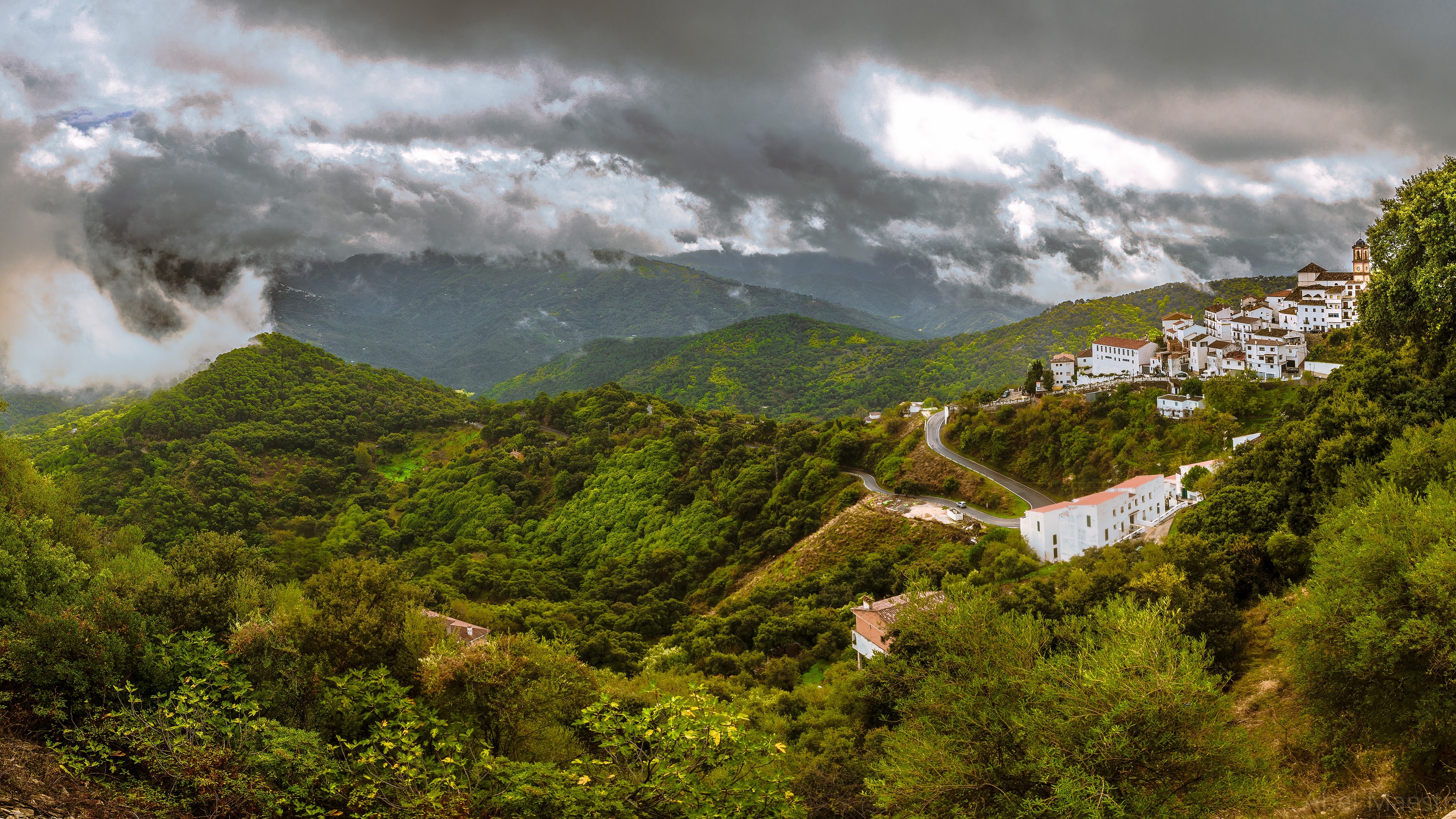 Spain, nature, landscape, road, HD Wallpaper