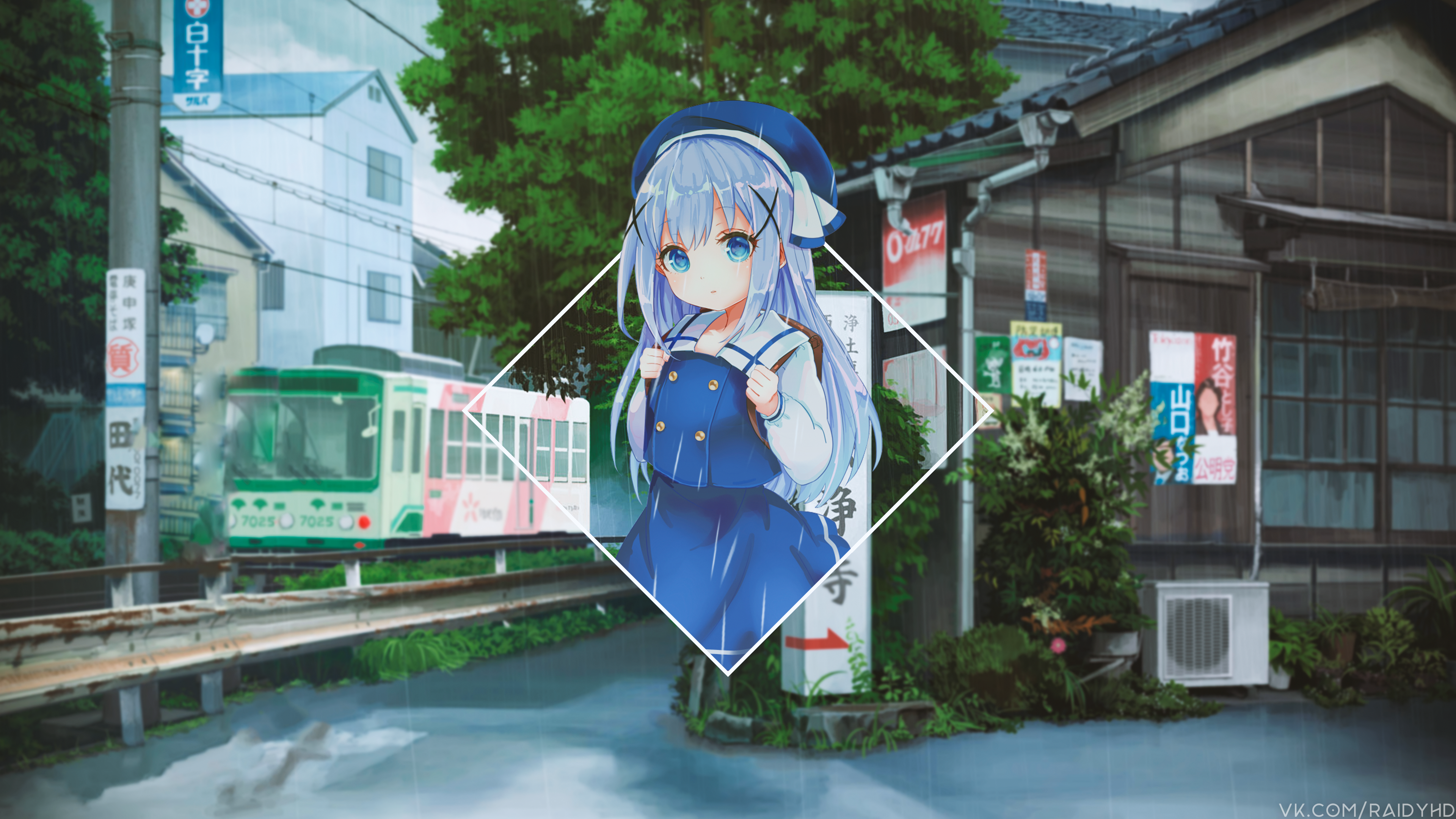 anime, anime girls, picture-in-picture, Kafuu Chino, HD Wallpaper