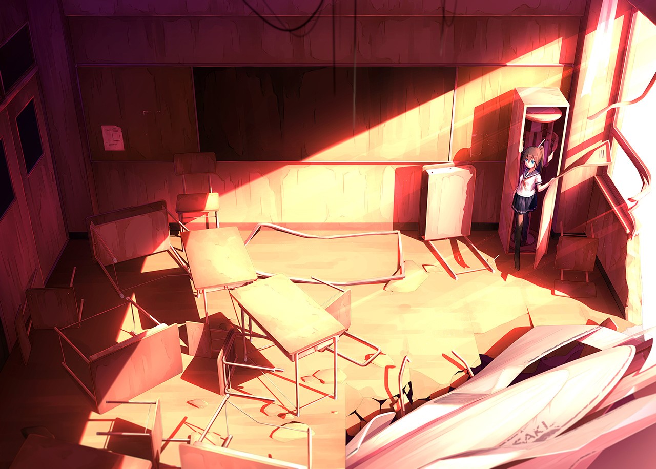 anime, anime girls, room, interior, HD Wallpaper