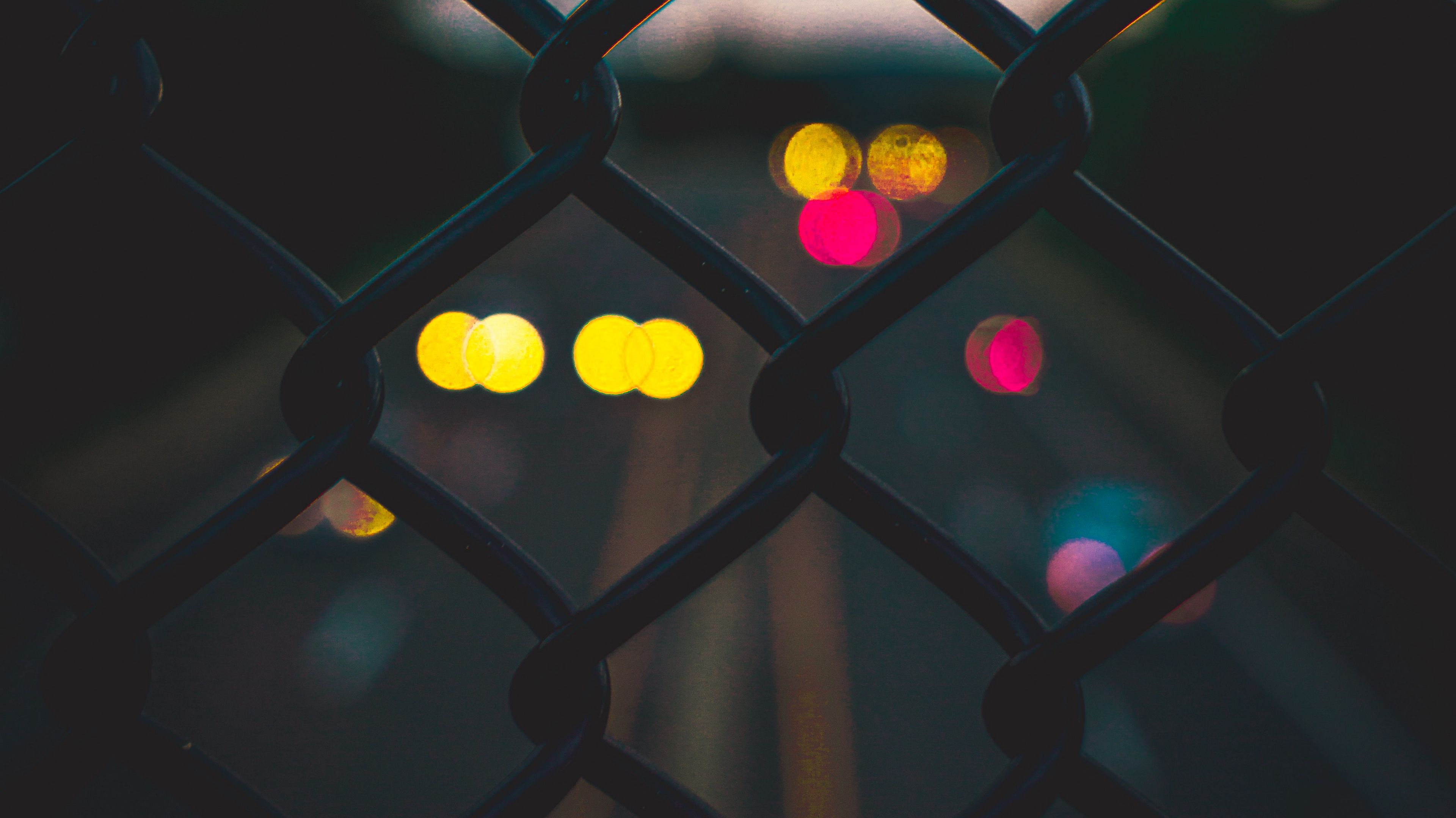 lattice, fence, blur, glare, 4k, HD Wallpaper