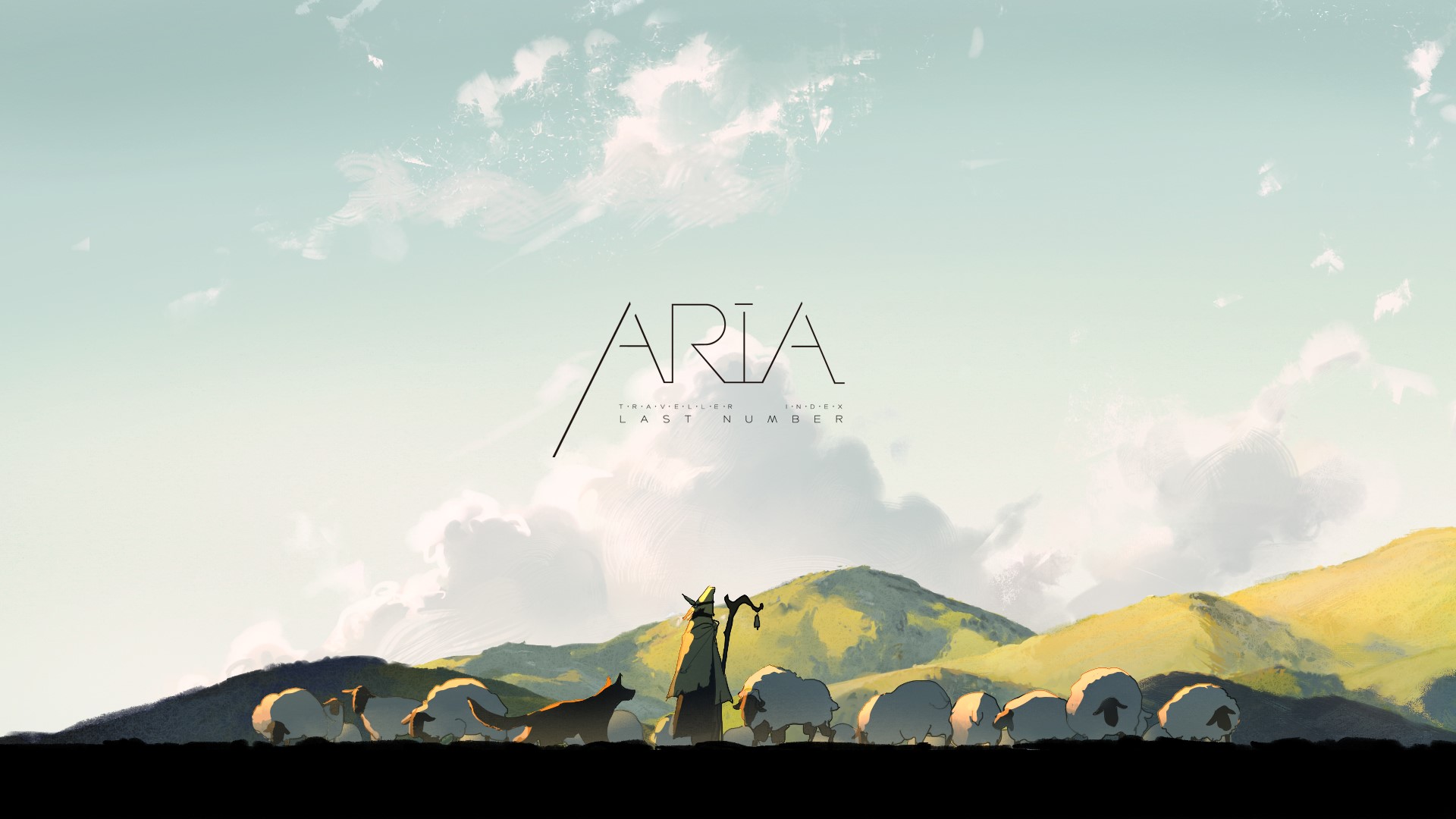 anime, sheep, sky, nature, dog, HD Wallpaper
