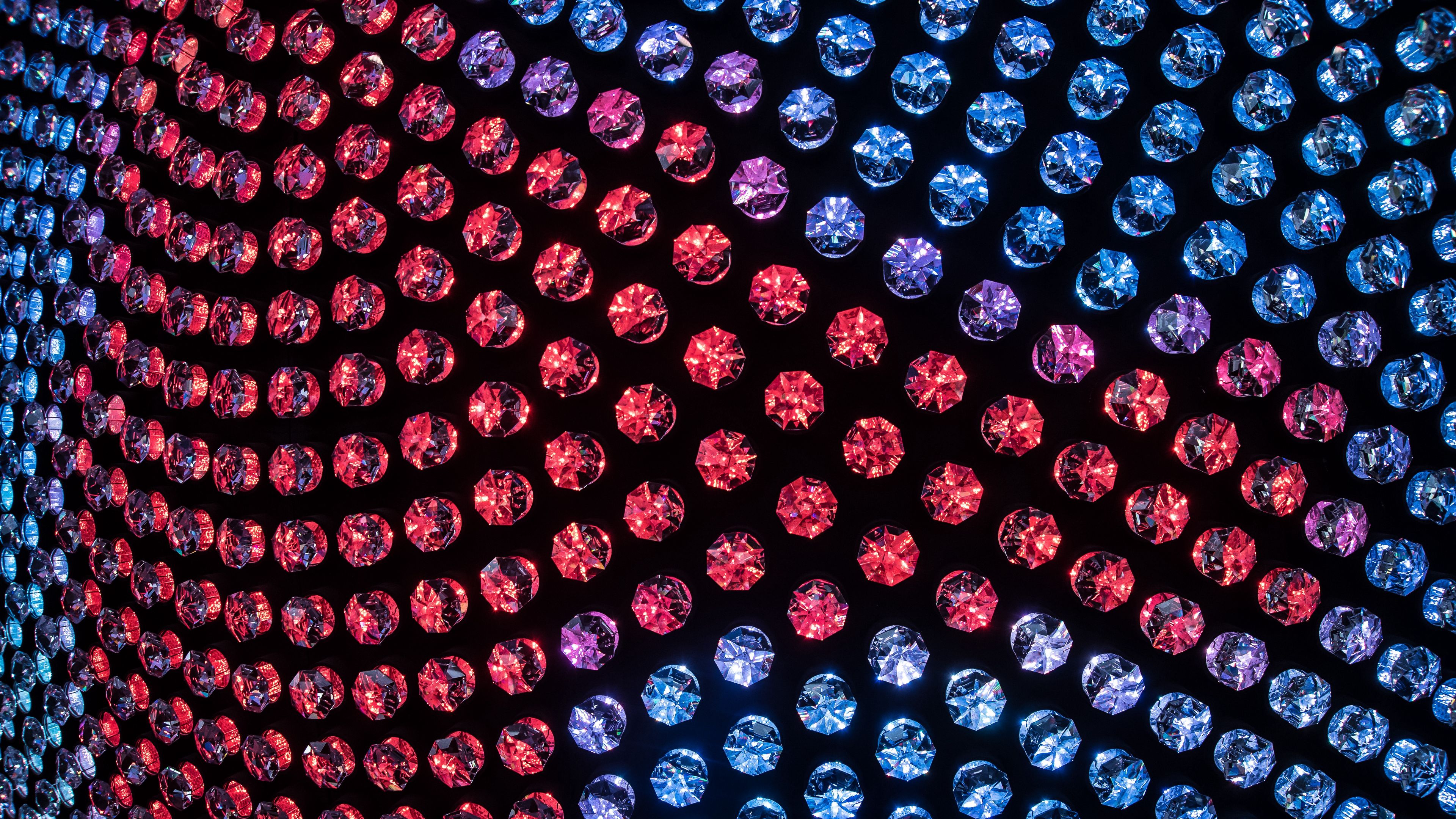 rhinestones, crystals, glitter, forms, 4k, HD Wallpaper