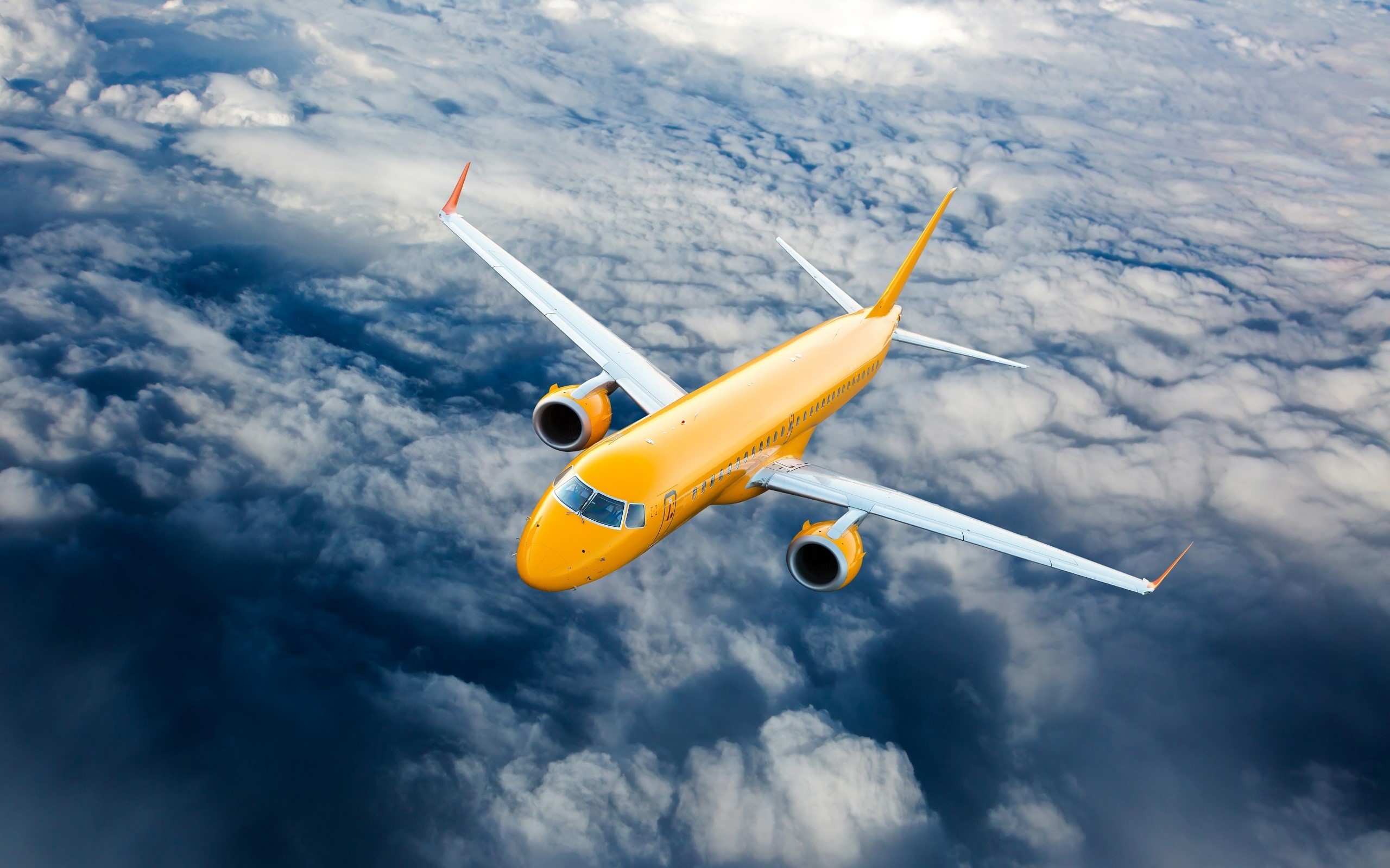 sky, aircraft, clouds, vehicle, HD Wallpaper