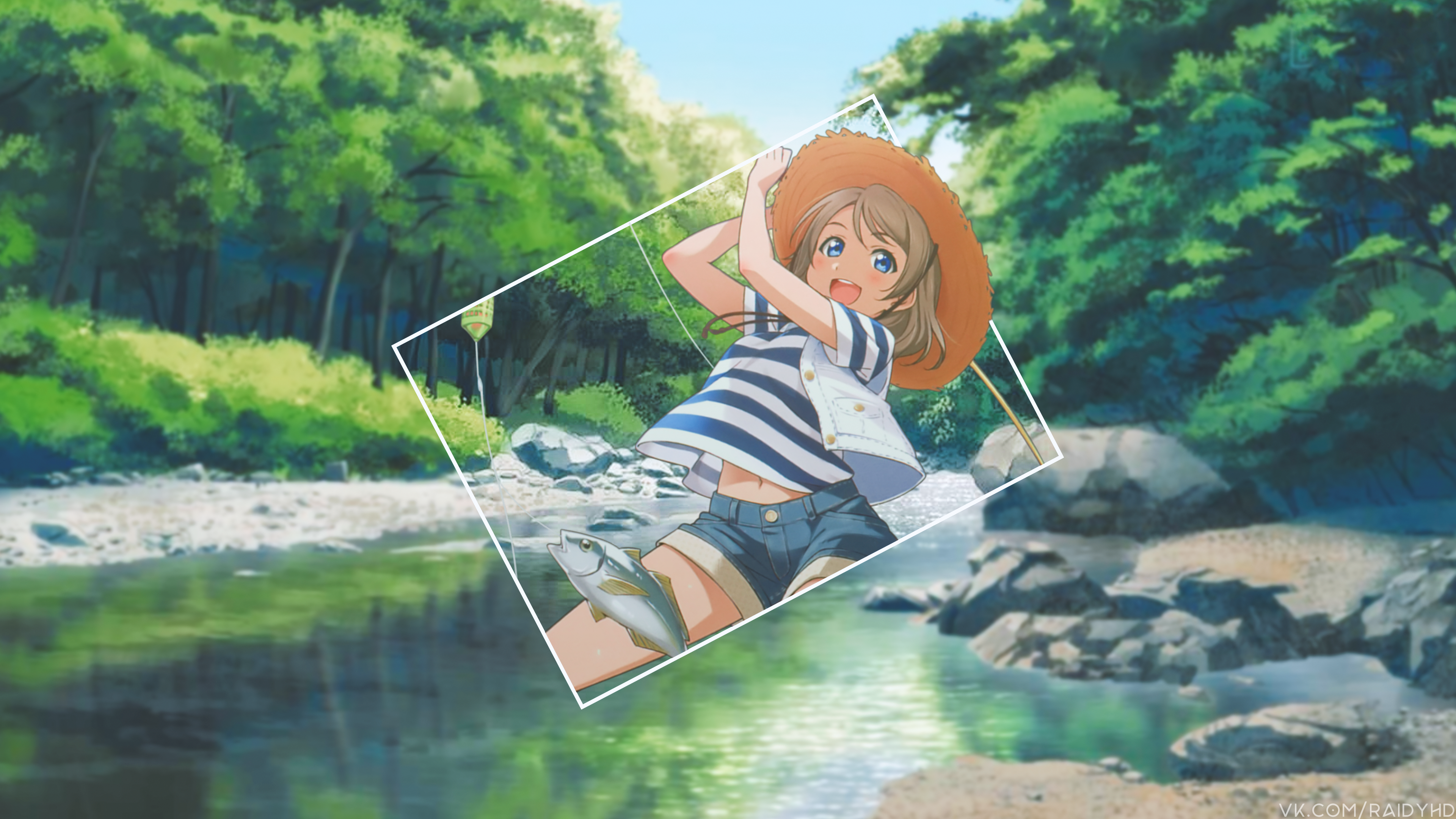 anime, anime girls, picture-in-picture, Watanabe You, HD Wallpaper