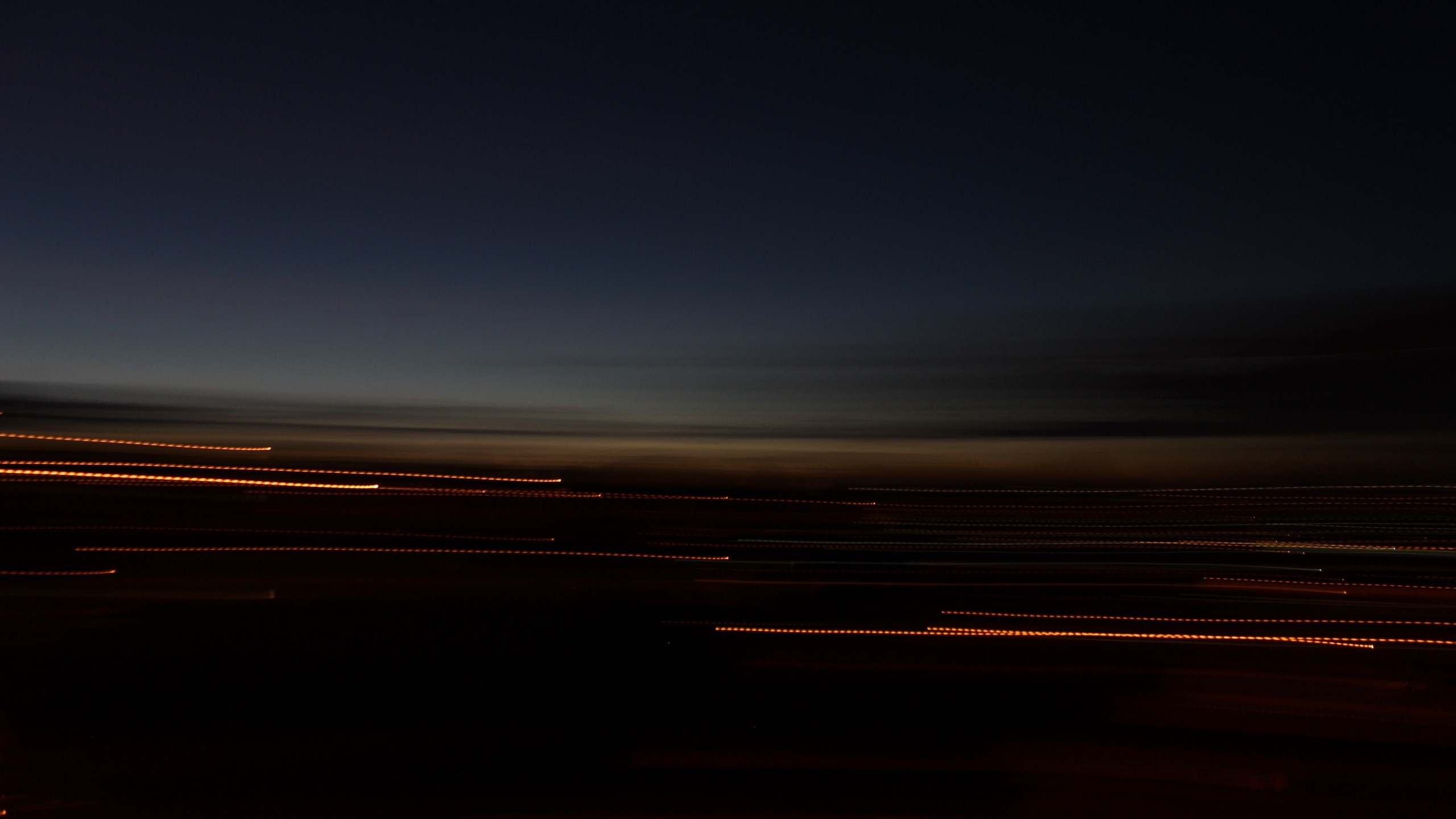 road, dark, lights, long exposure, HD Wallpaper