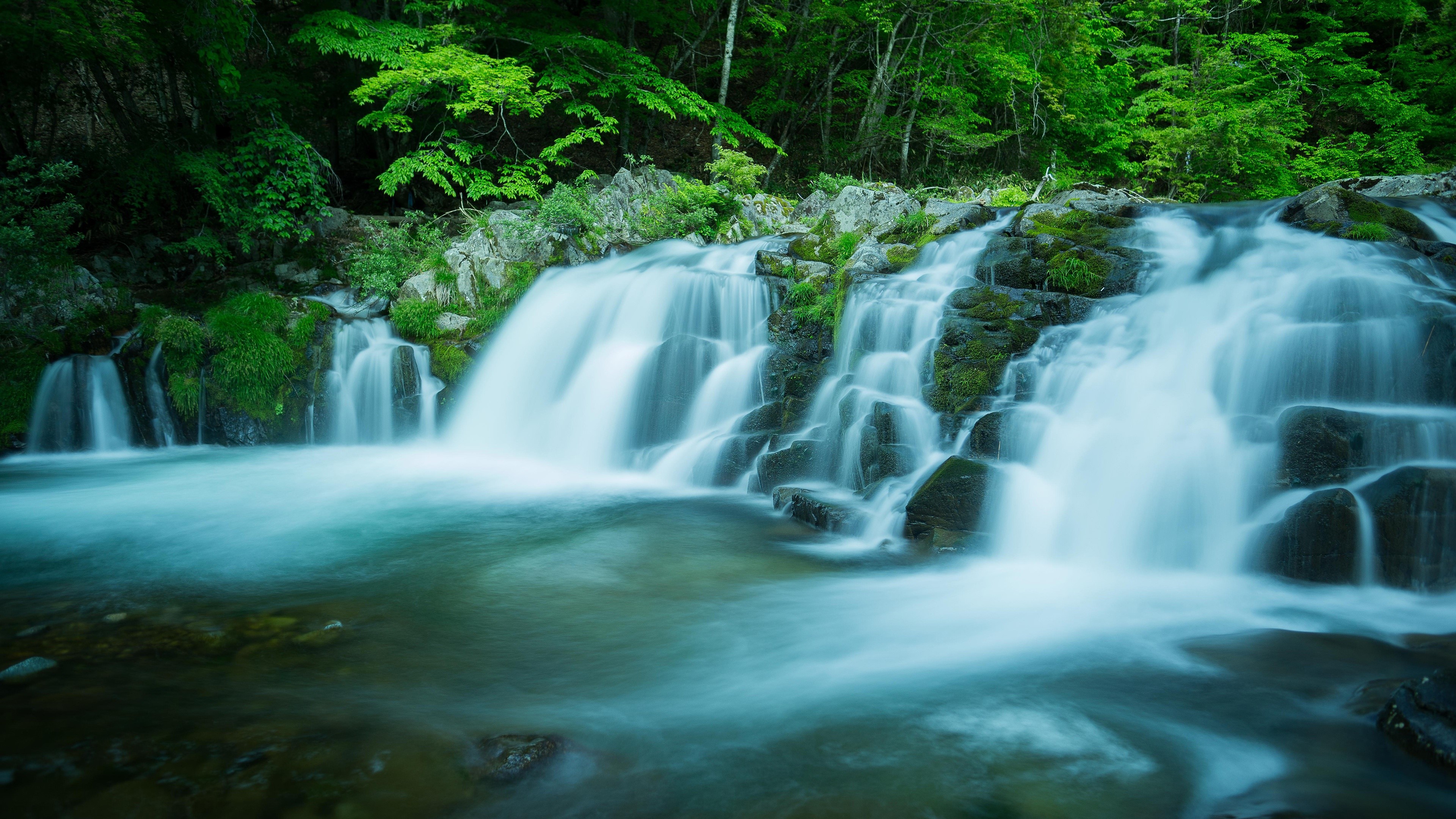 water, waterfall, nature, HD Wallpaper