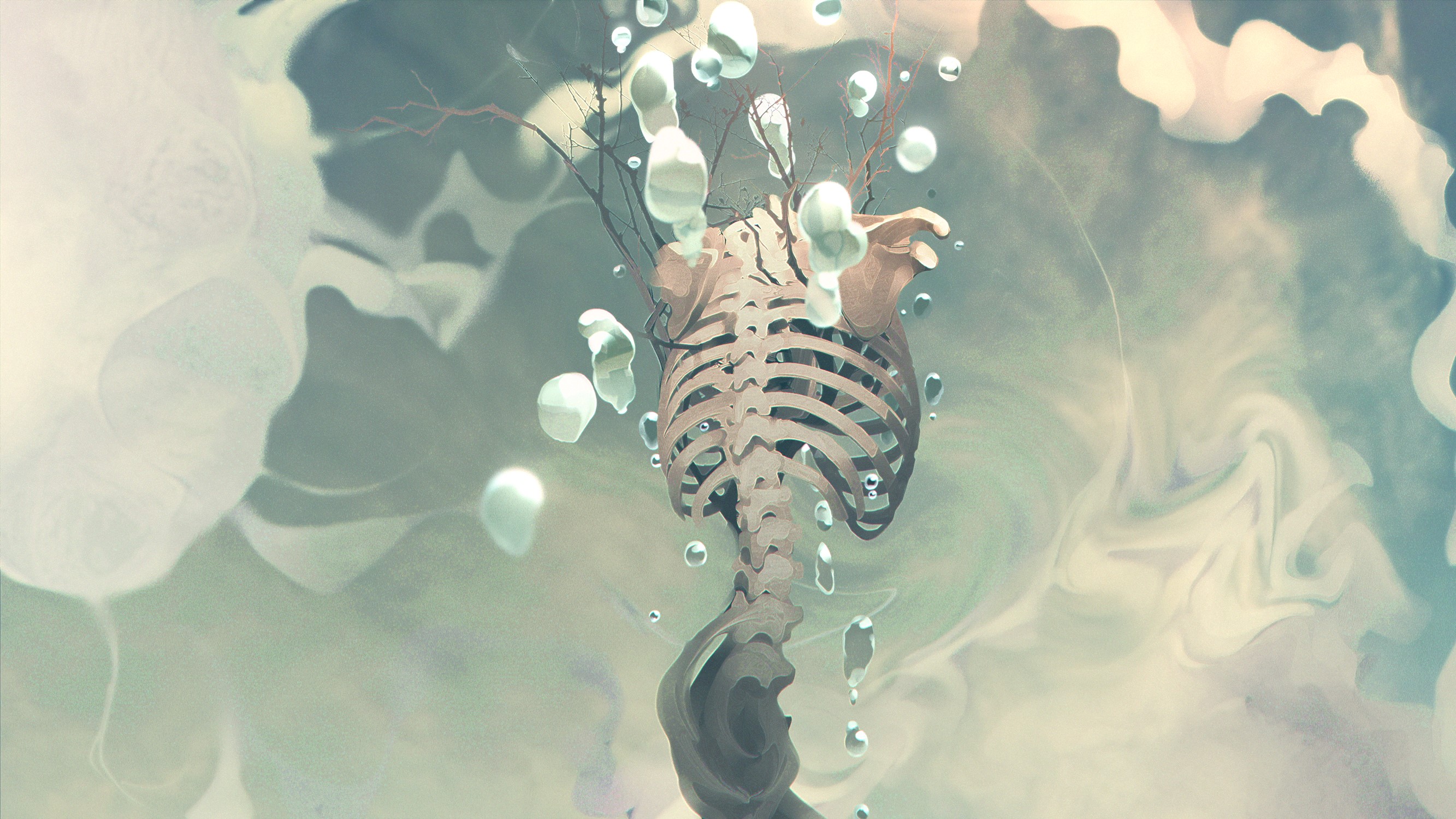 anime, bones, surreal, ribs, HD Wallpaper