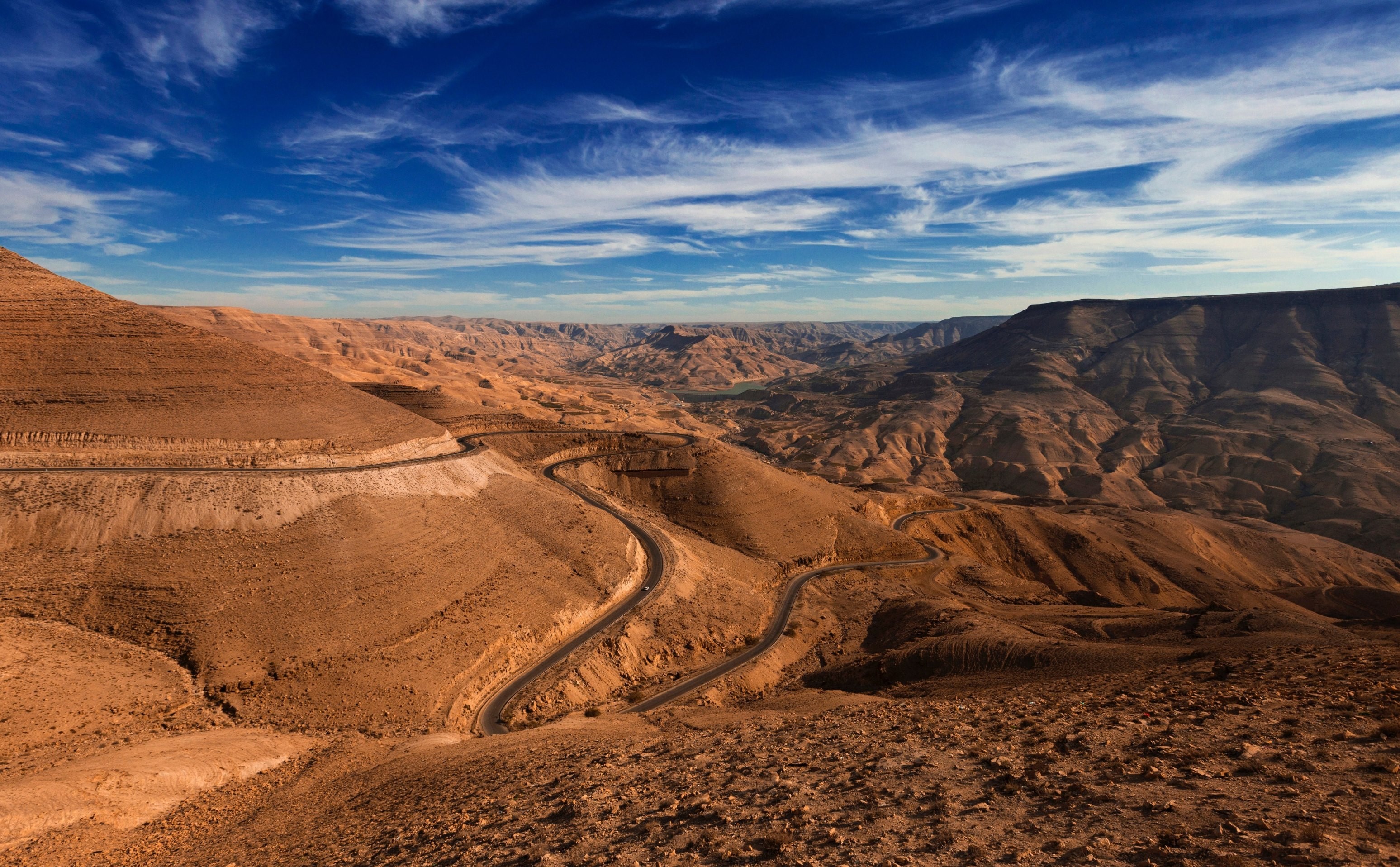 desert, nature, blue, sky, landscape, HD Wallpaper