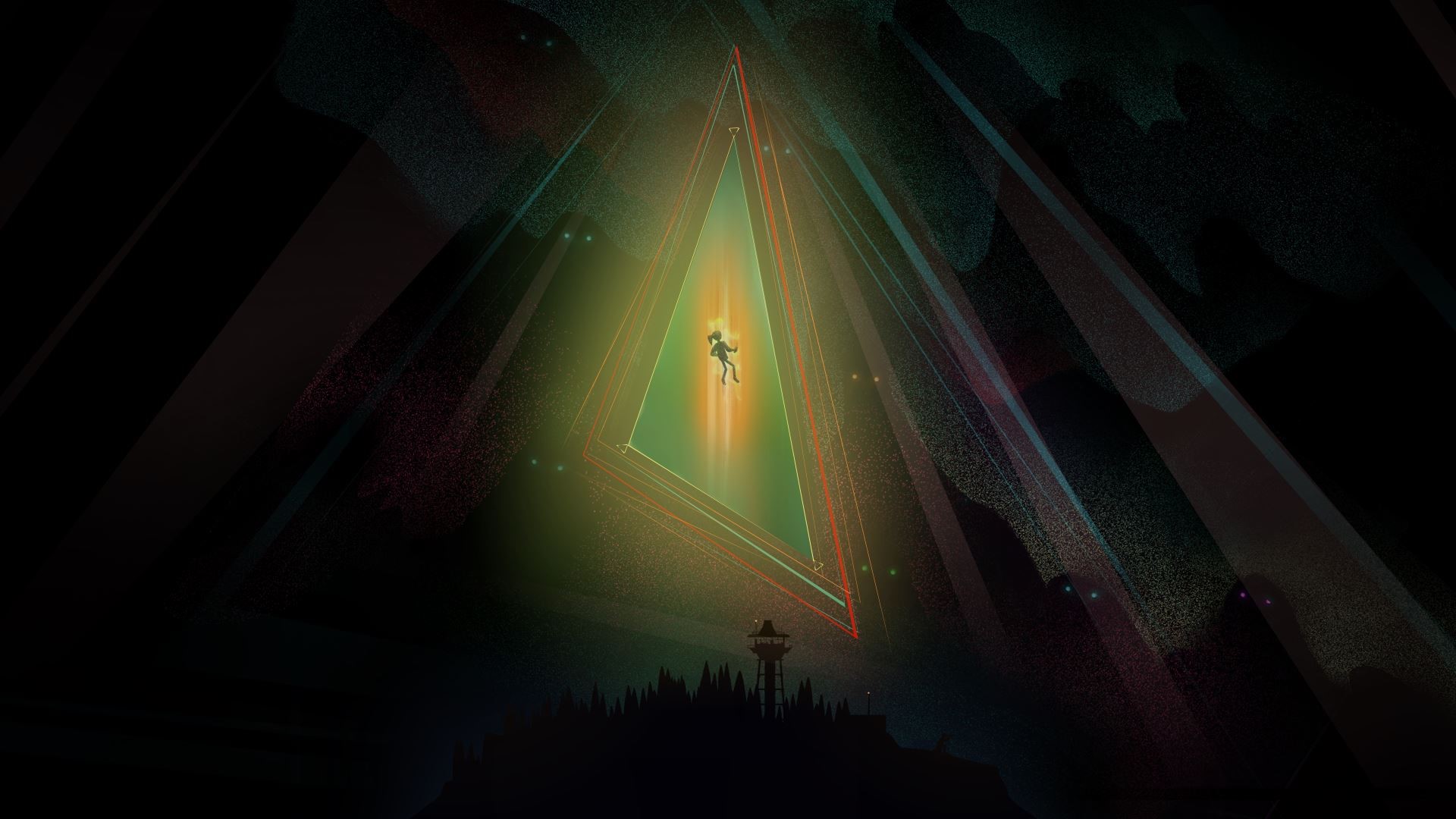 Oxenfree, Alex (Oxenfree), abstract, surreal, dark, artwork, video games, HD Wallpaper