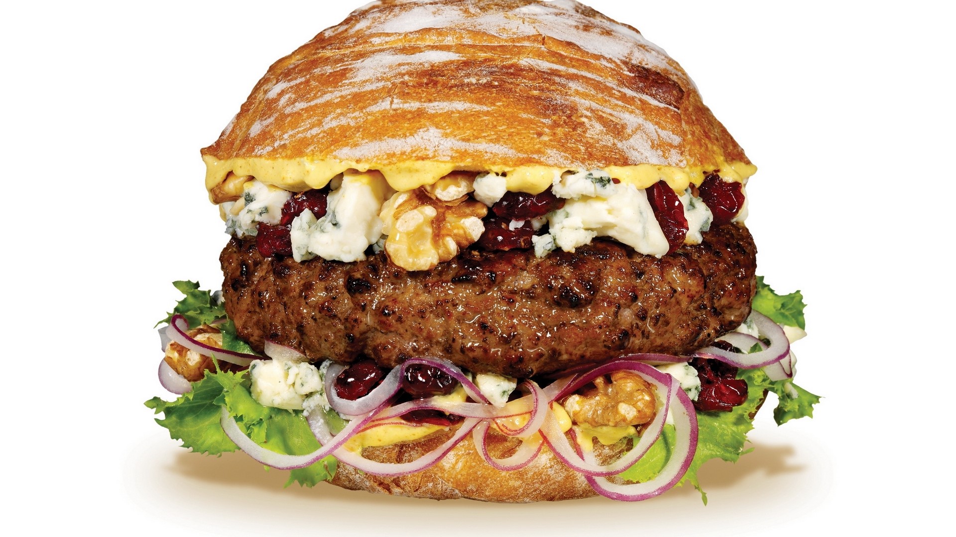 food, burgers, meat, Onions, simple background, HD Wallpaper