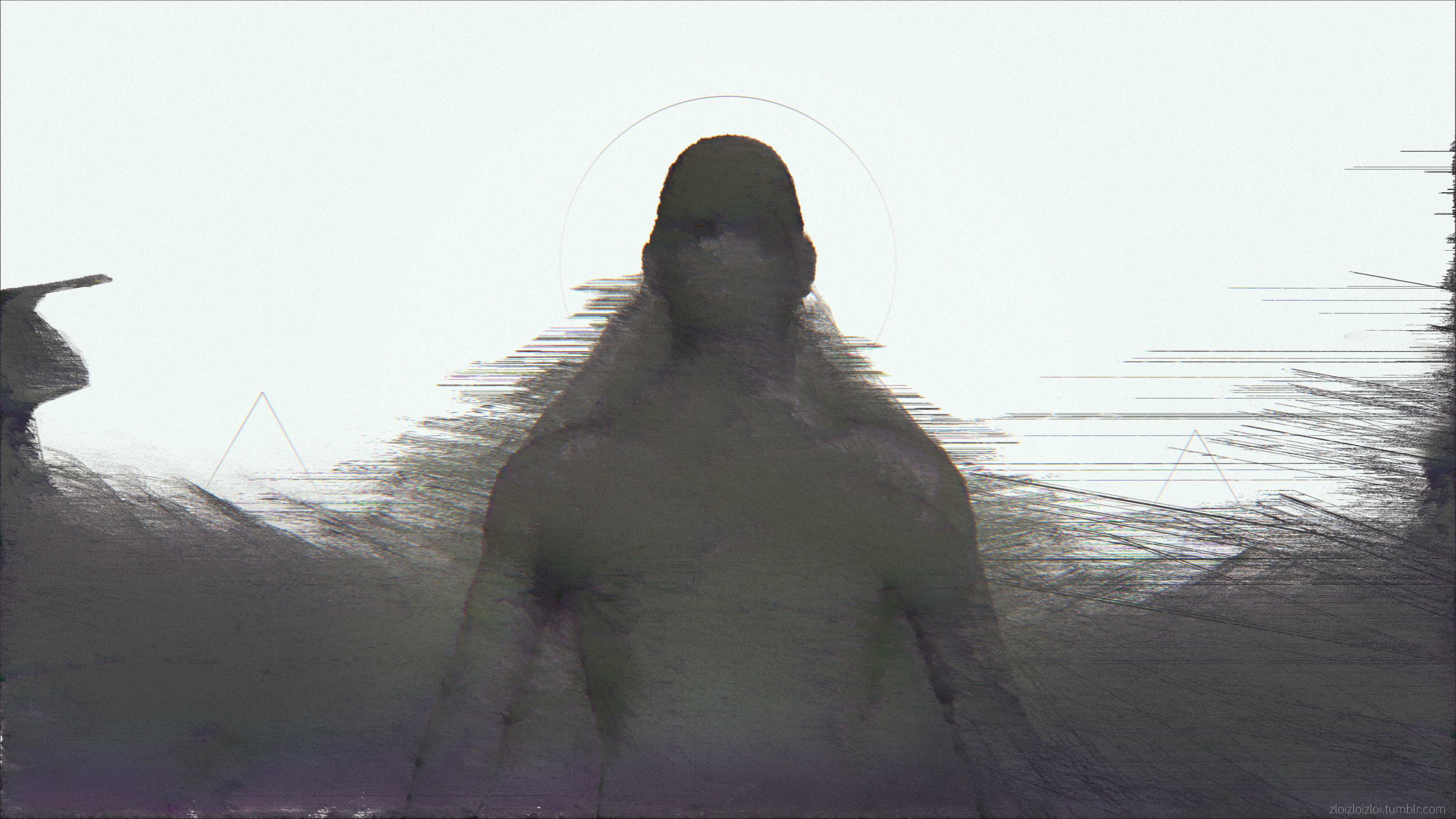glitch art, abstract, digital art, simple background, HD Wallpaper