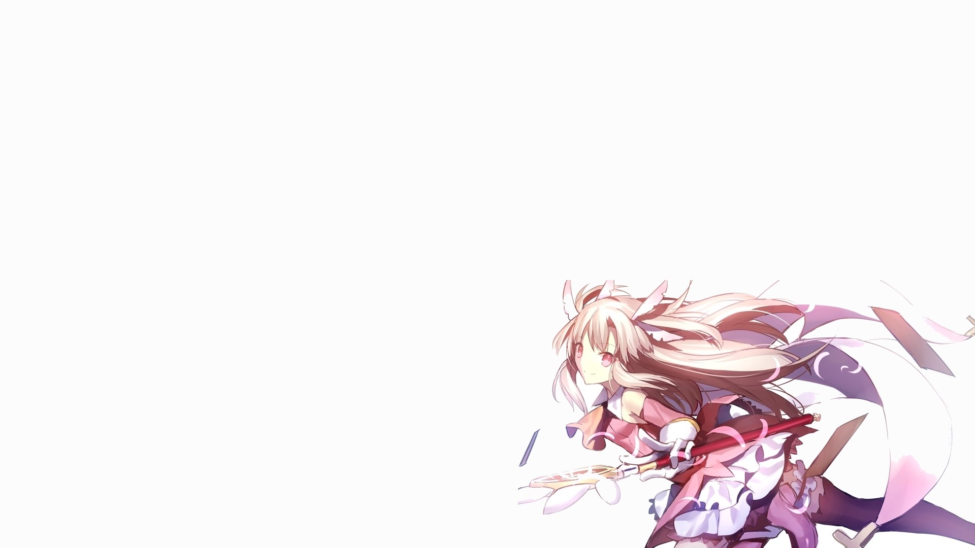 anime girls, simple background, white background, anime, Fate/kaleid liner Prisma Illya, Illyasviel von Einzbern, HD Wallpaper