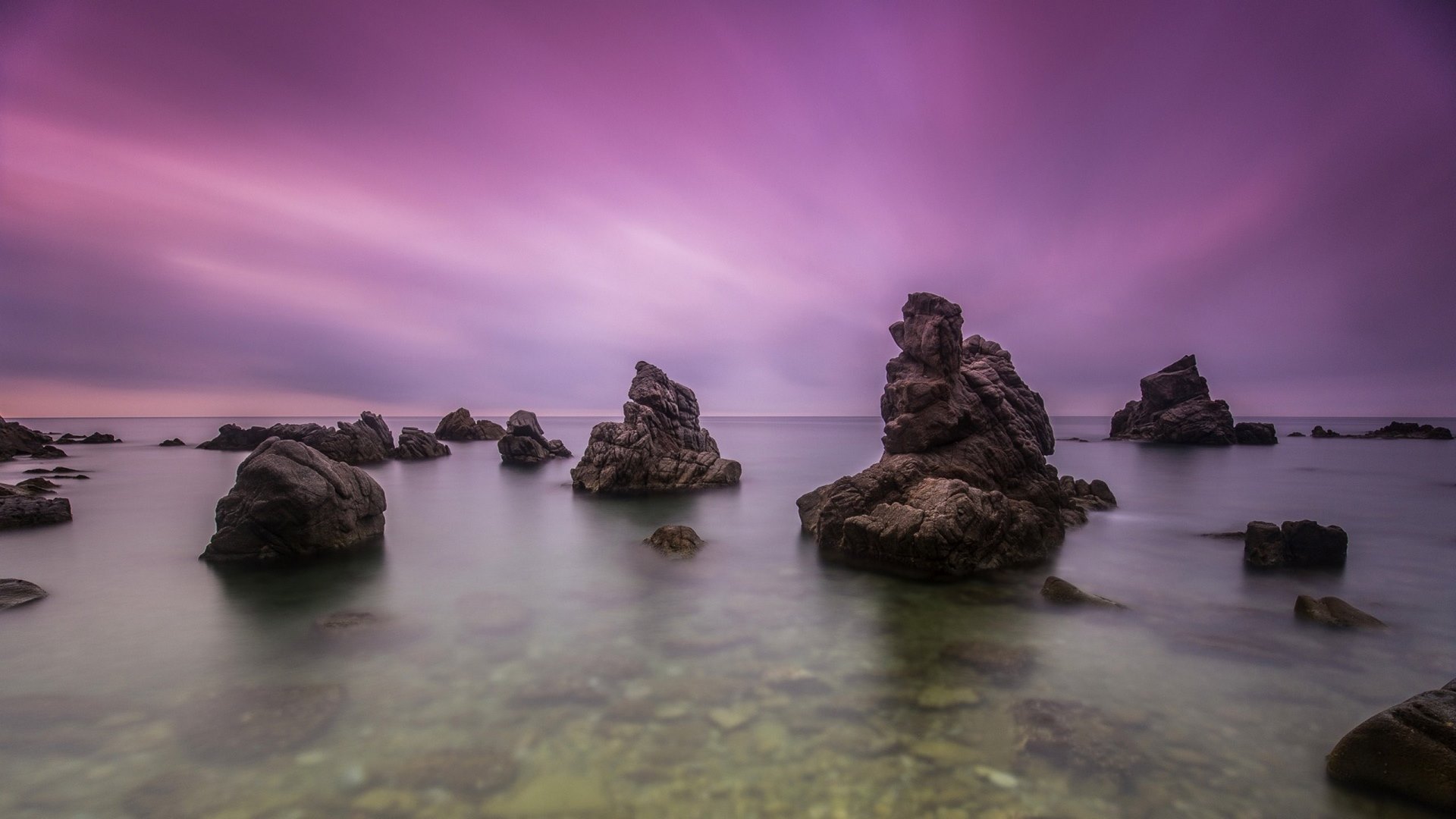 water, cloud, rock, sky, HD Wallpaper
