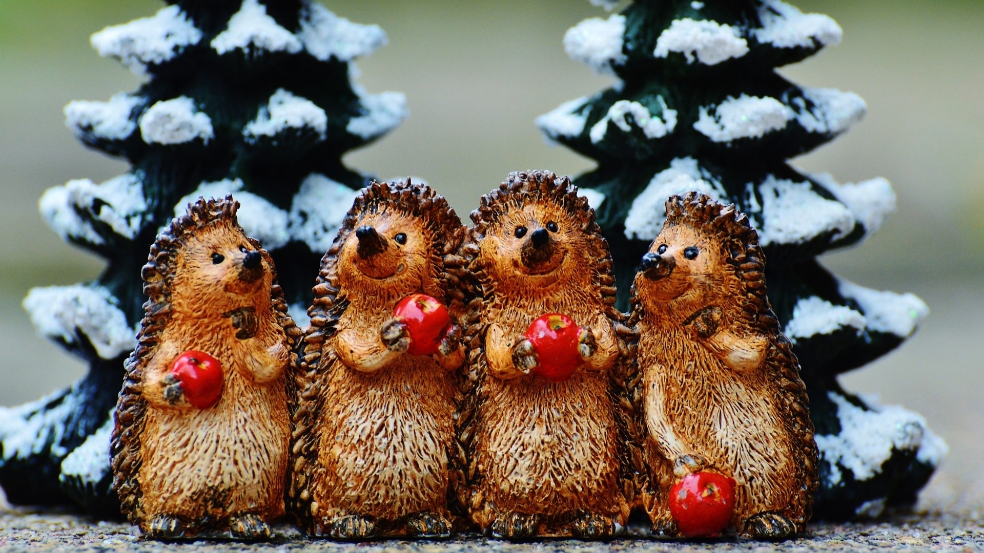 art, photo, sculptures, hedgehogs, HD Wallpaper