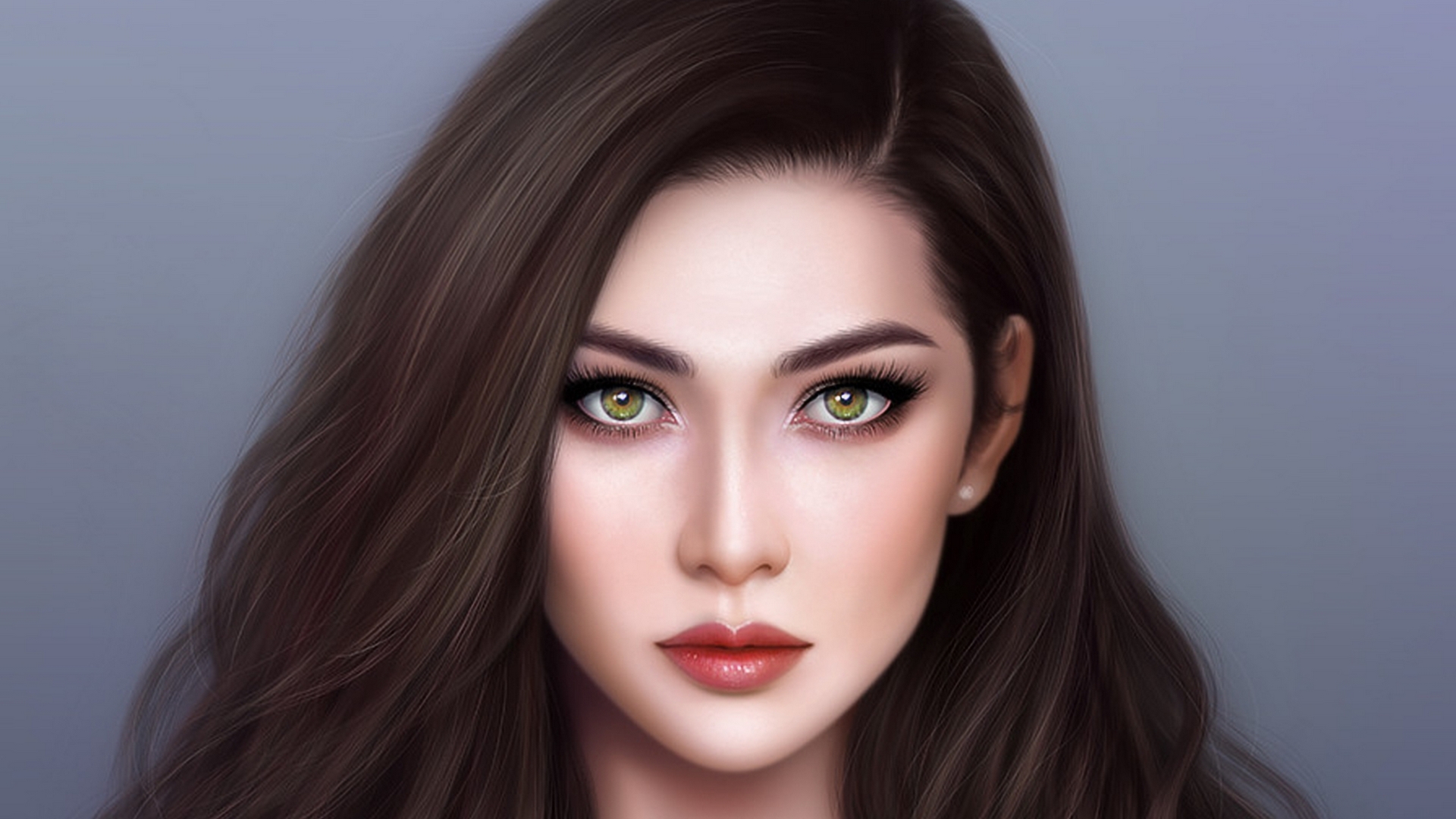 art, frumusete, woman, fantasy, linda wong, girl, painting, face, portrait, pictura, eyes, HD Wallpaper
