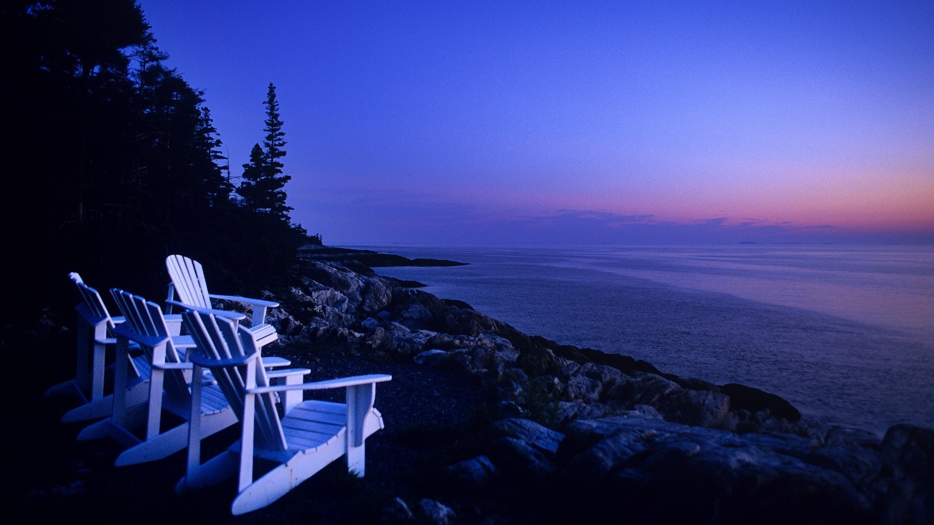 oceans, sunsets, nature, twilight, national parks, seashore, HD Wallpaper