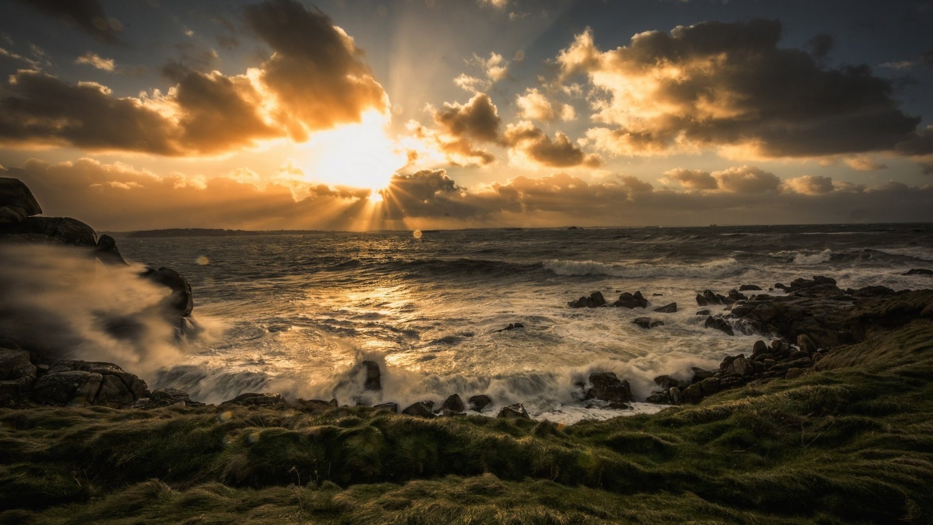 cloud, beach, nature, sunset, sky, HD Wallpaper