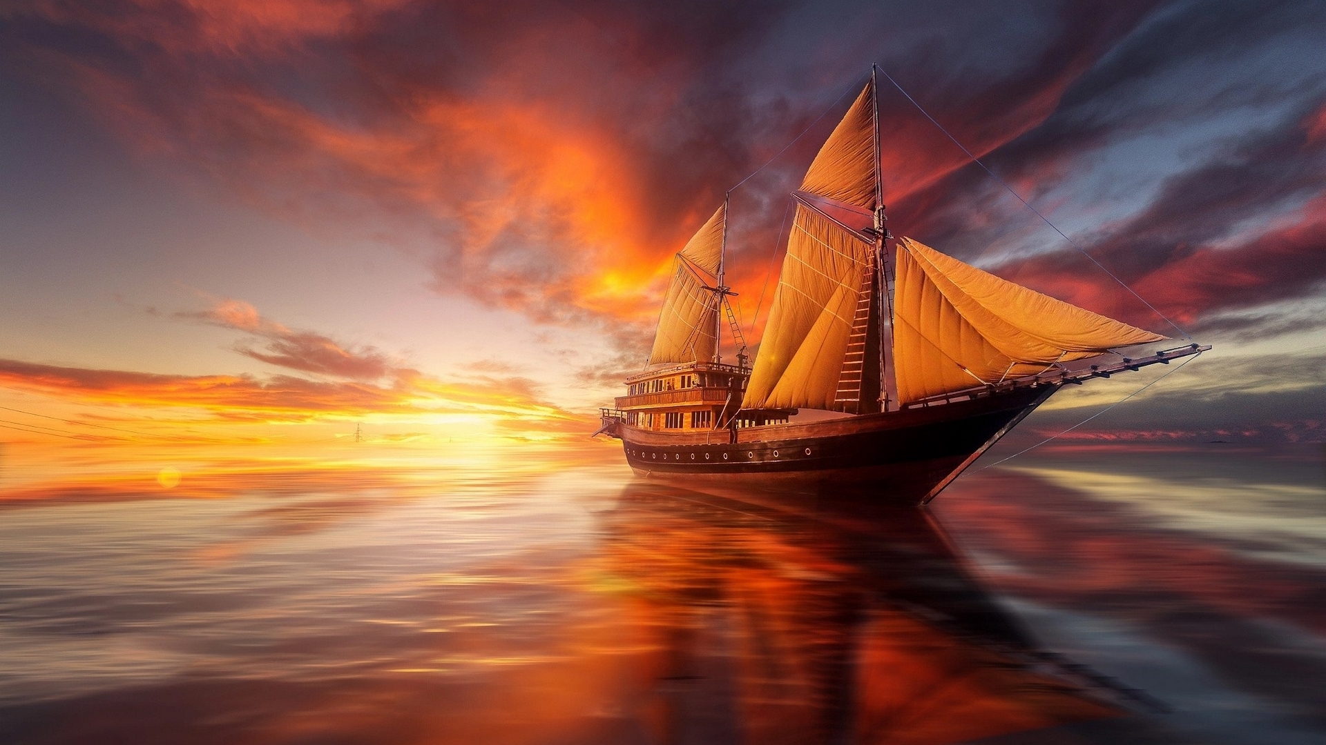boat, sea, ship, ocean, HD Wallpaper