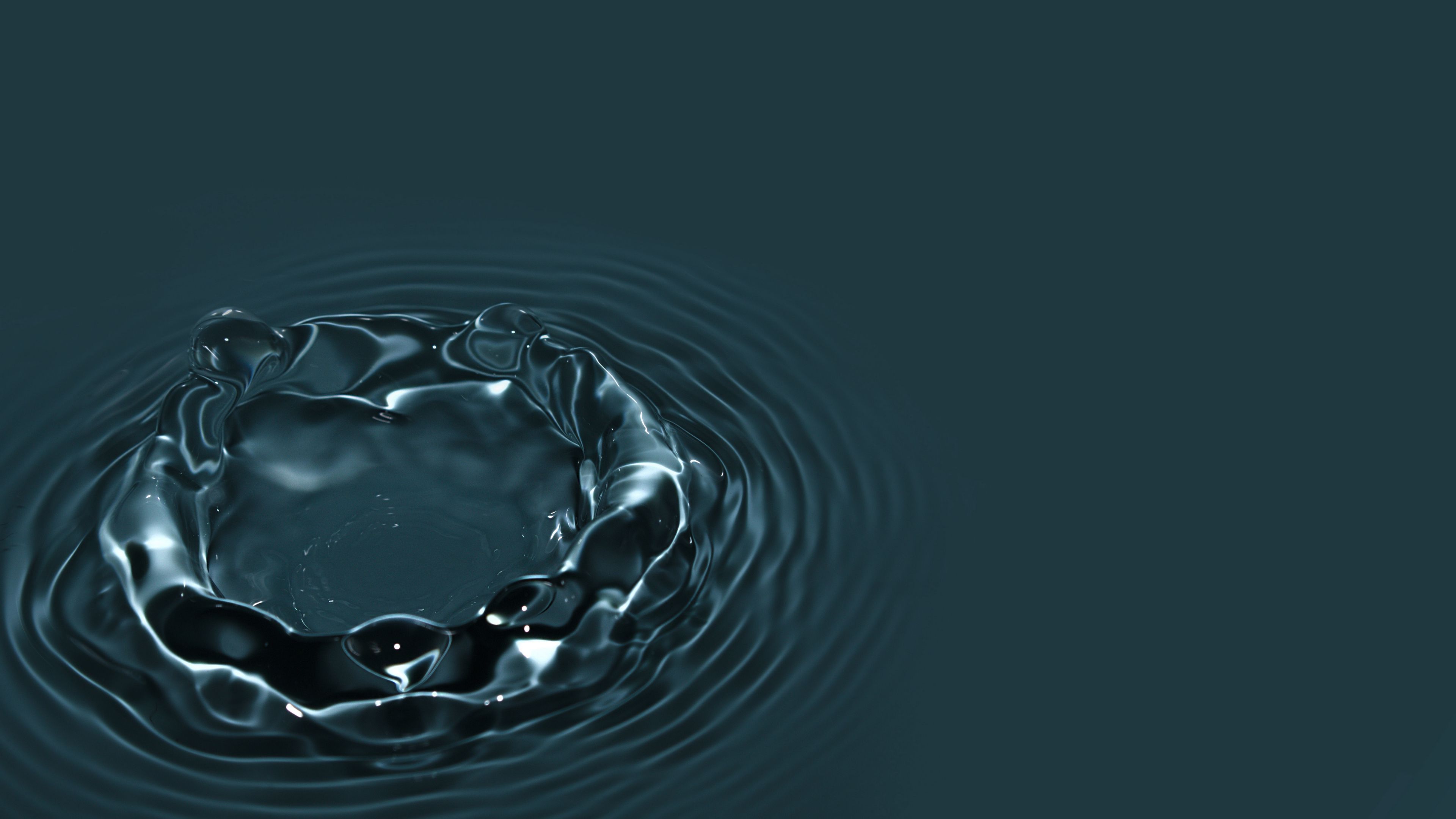 splash, spray, water, liquid, circles, 4k, HD Wallpaper