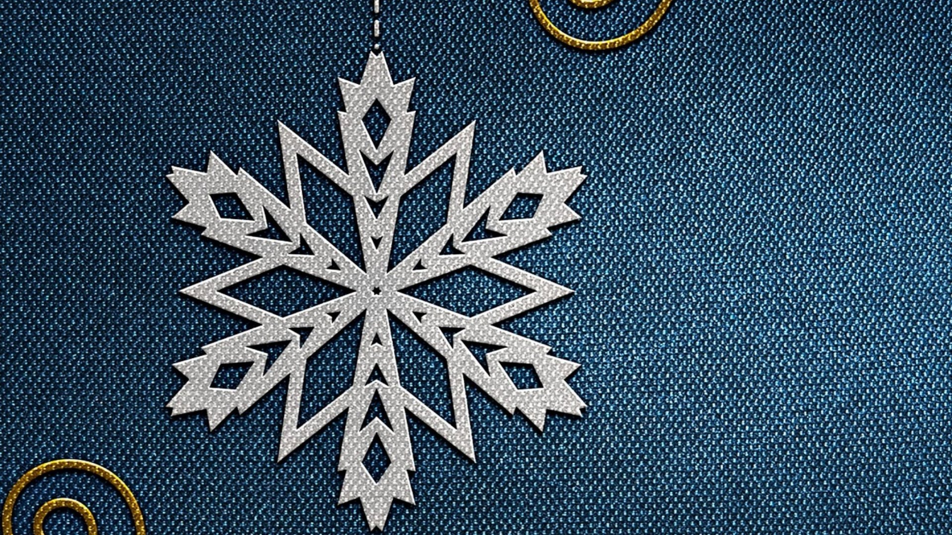 snowflake, craciun, christmas, golden, texture, white, carpet, blue, HD Wallpaper