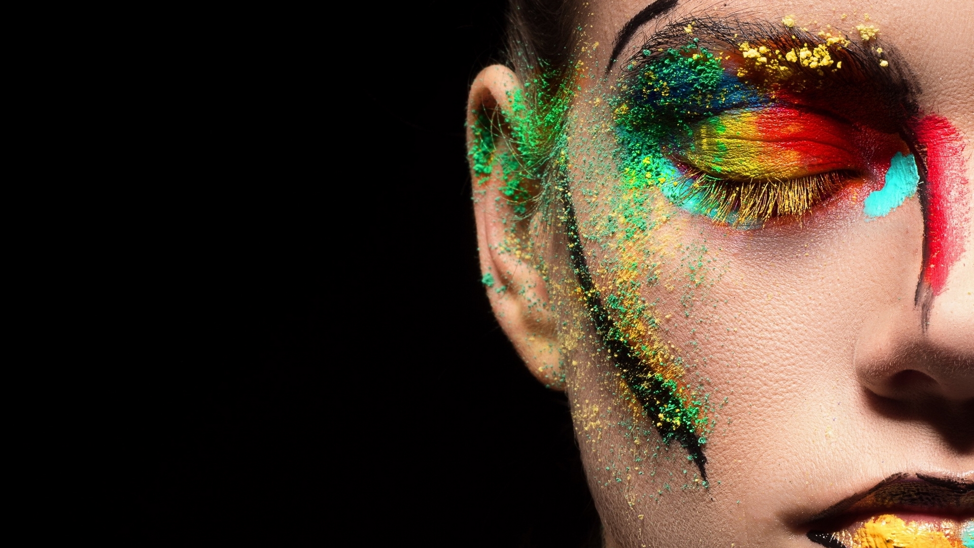 fashion, makeup, eye, colourful, HD Wallpaper