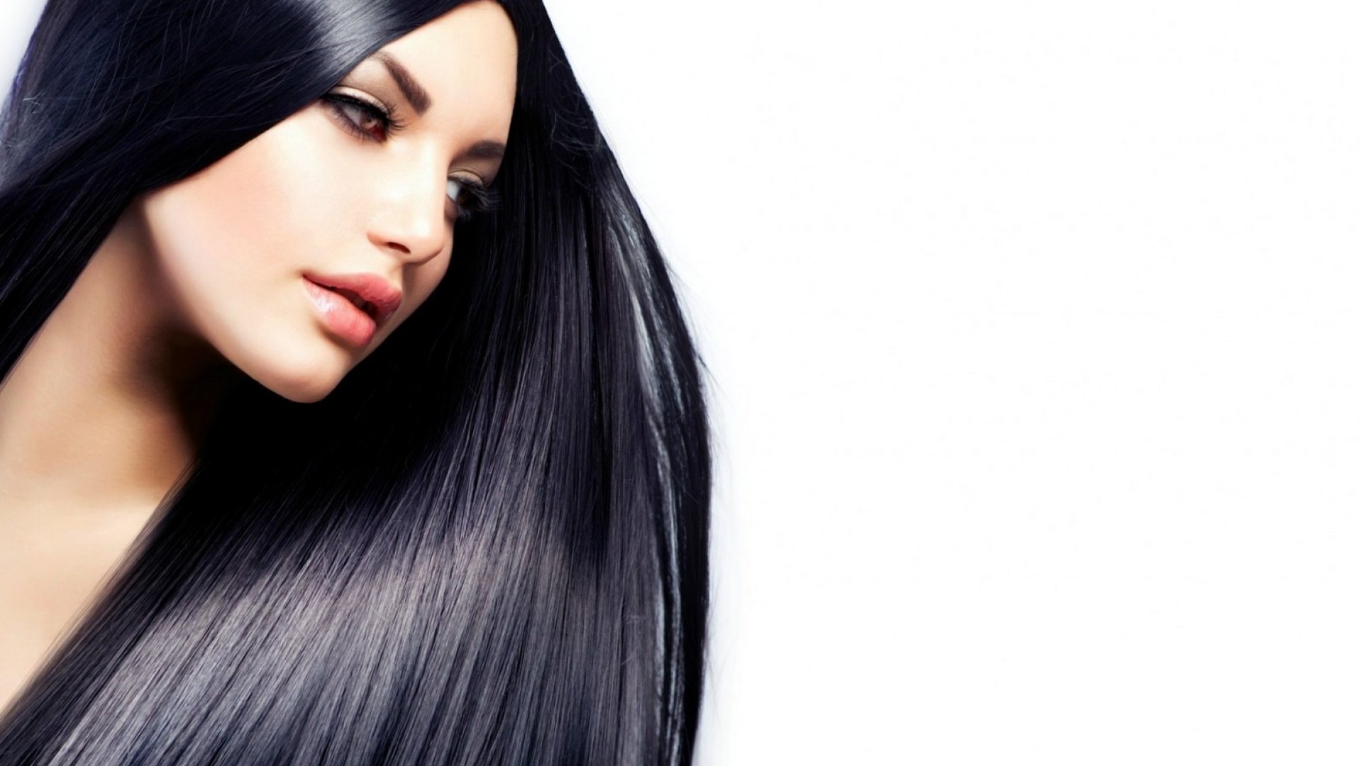 model, black, woman, anna subbotina, brunette, girl, beauty, face, white, HD Wallpaper