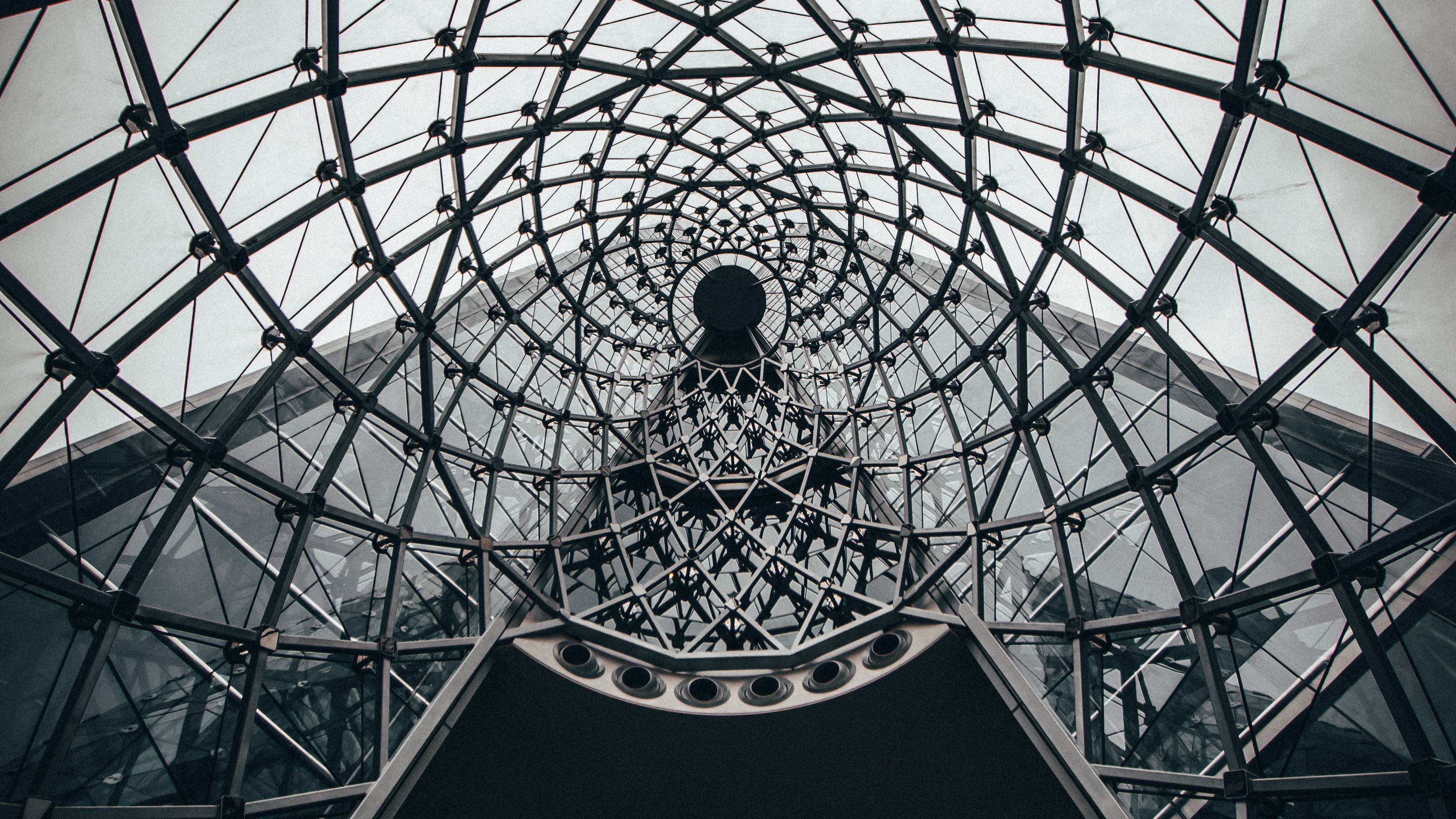 architecture, design, symmetry, minimalism, dark, 4k, HD Wallpaper