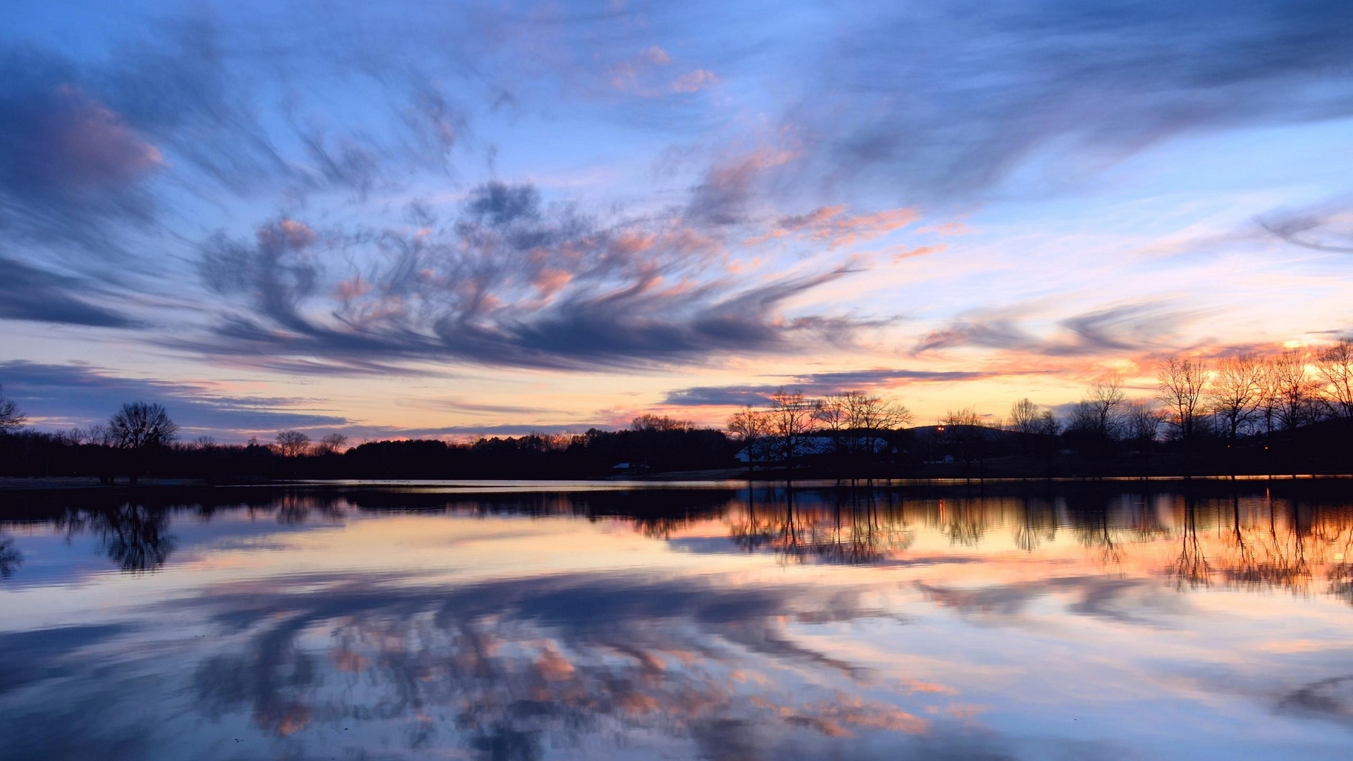 nature, lakes, clouds, reflection, HD Wallpaper