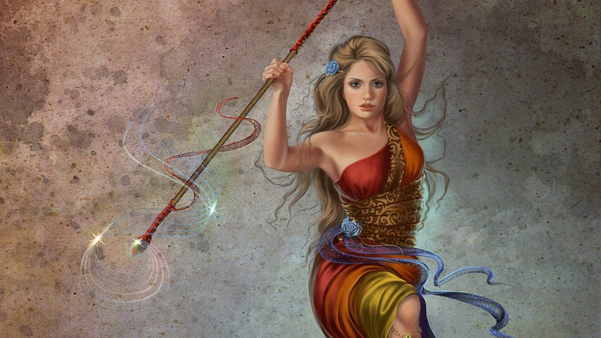 art, warrior, fantasy, girl, HD Wallpaper