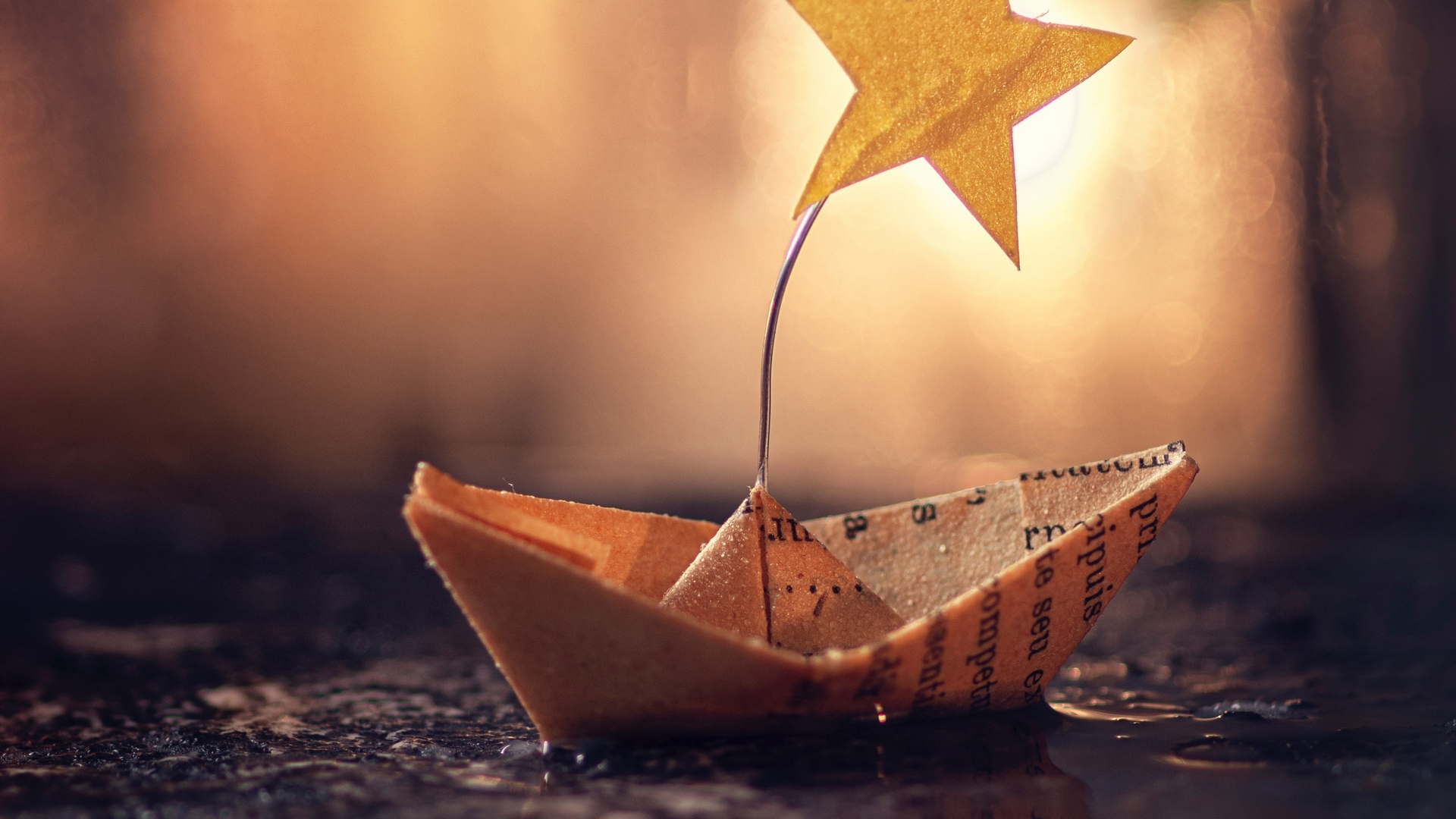 art, boat, abstract, star, HD Wallpaper