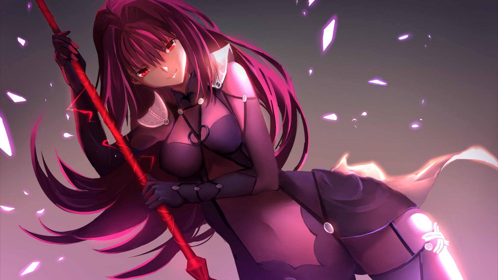 red, pretty, girl, beauty, warrior, HD Wallpaper