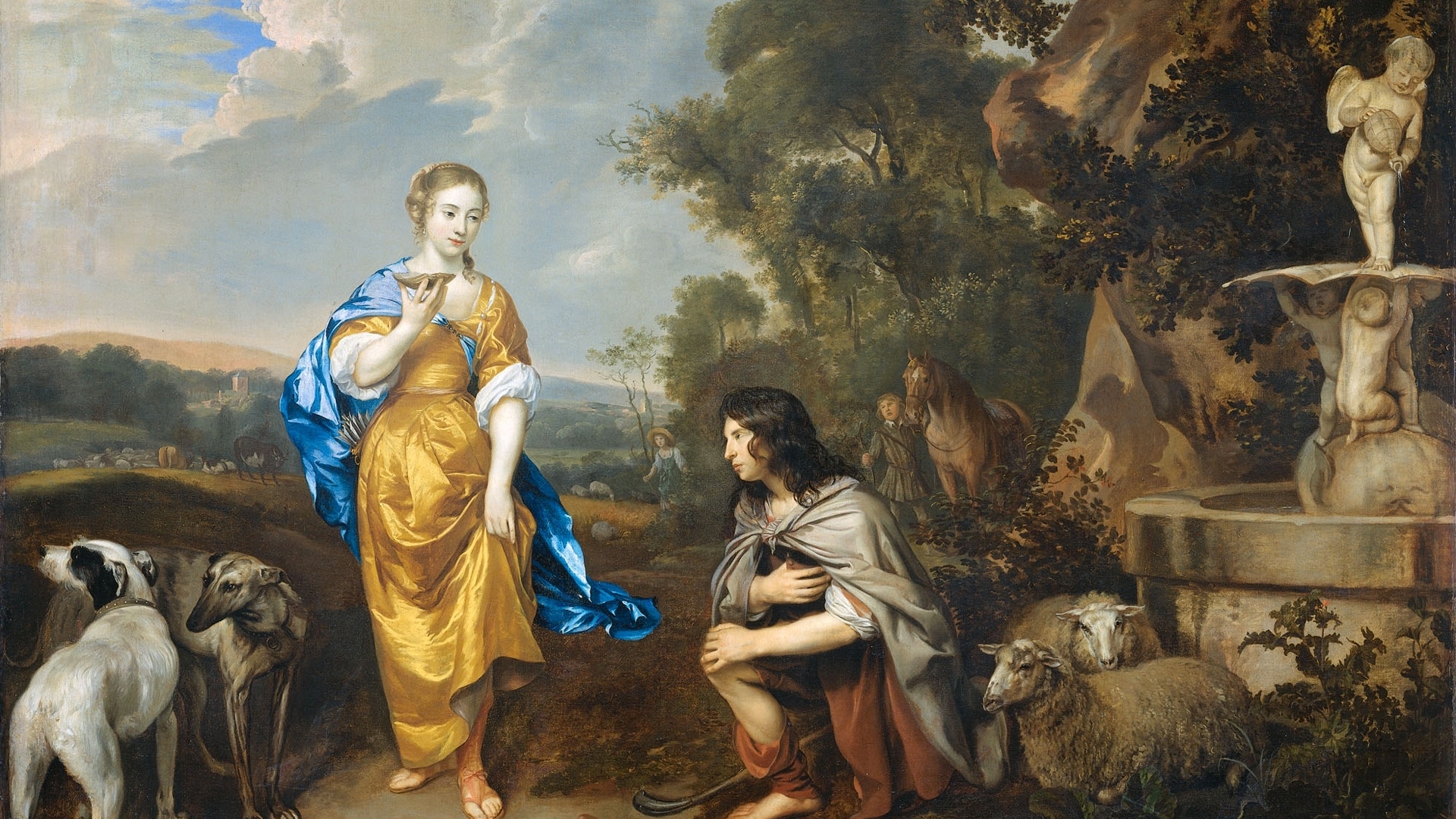 art, johannes mytens, painting, portrati, young couple, HD Wallpaper