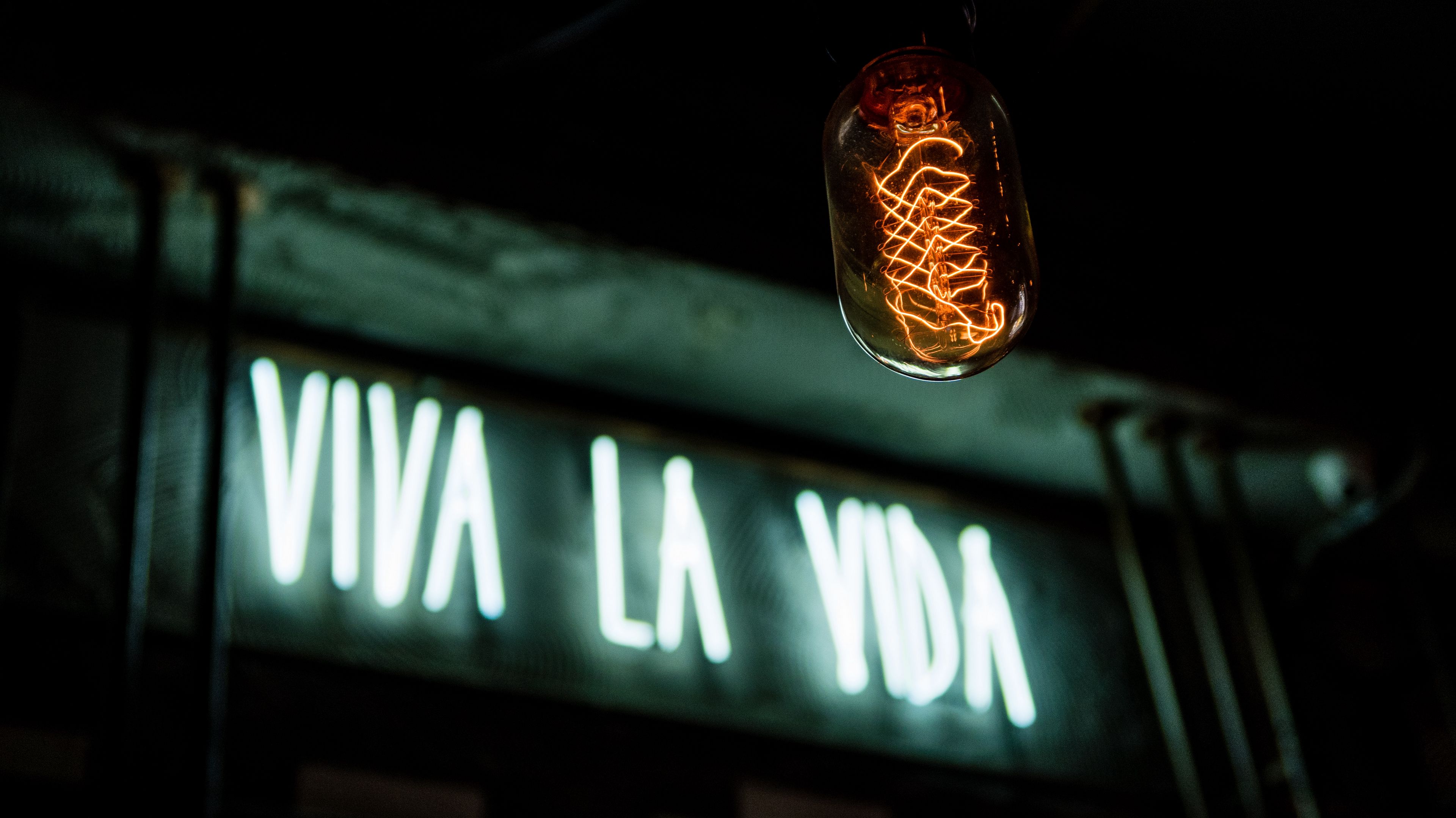 light bulb, electricity, lighting, neon, 4k, HD Wallpaper