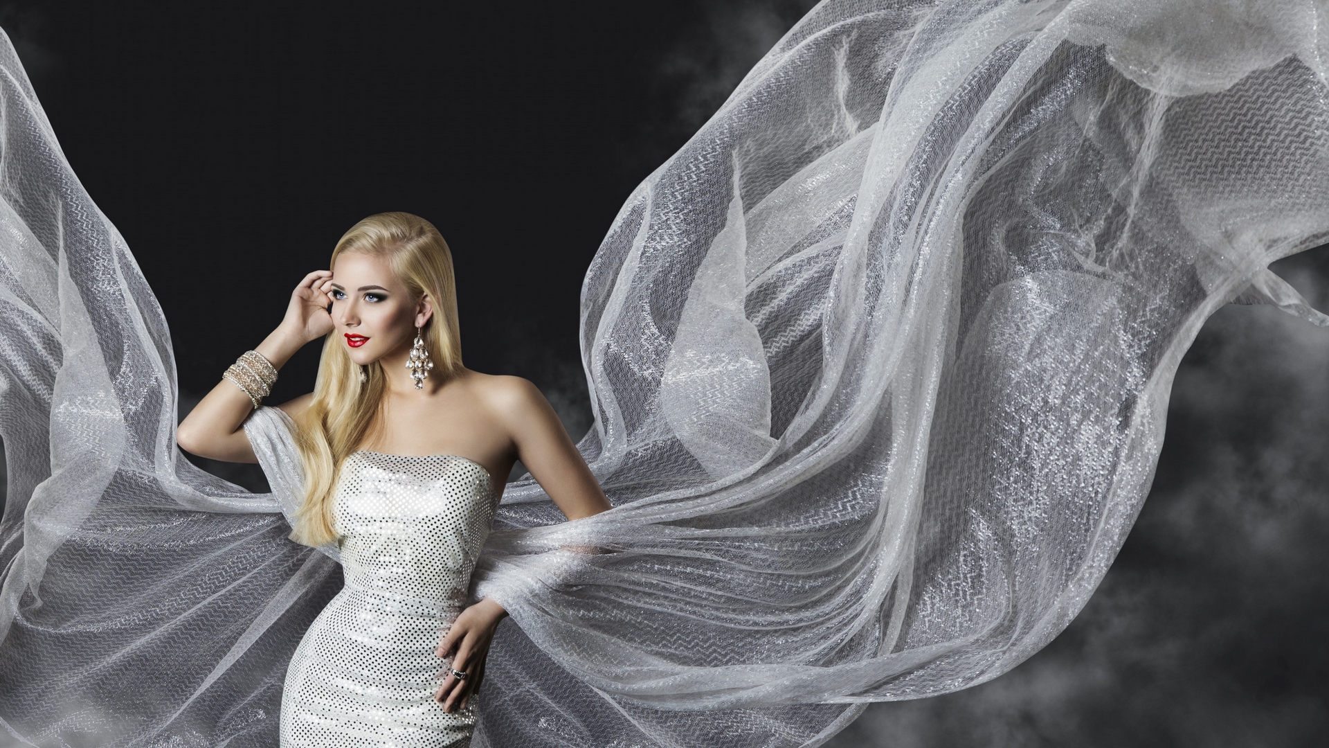 dress, girl, model, bride, blonde, black, woman, white, HD Wallpaper