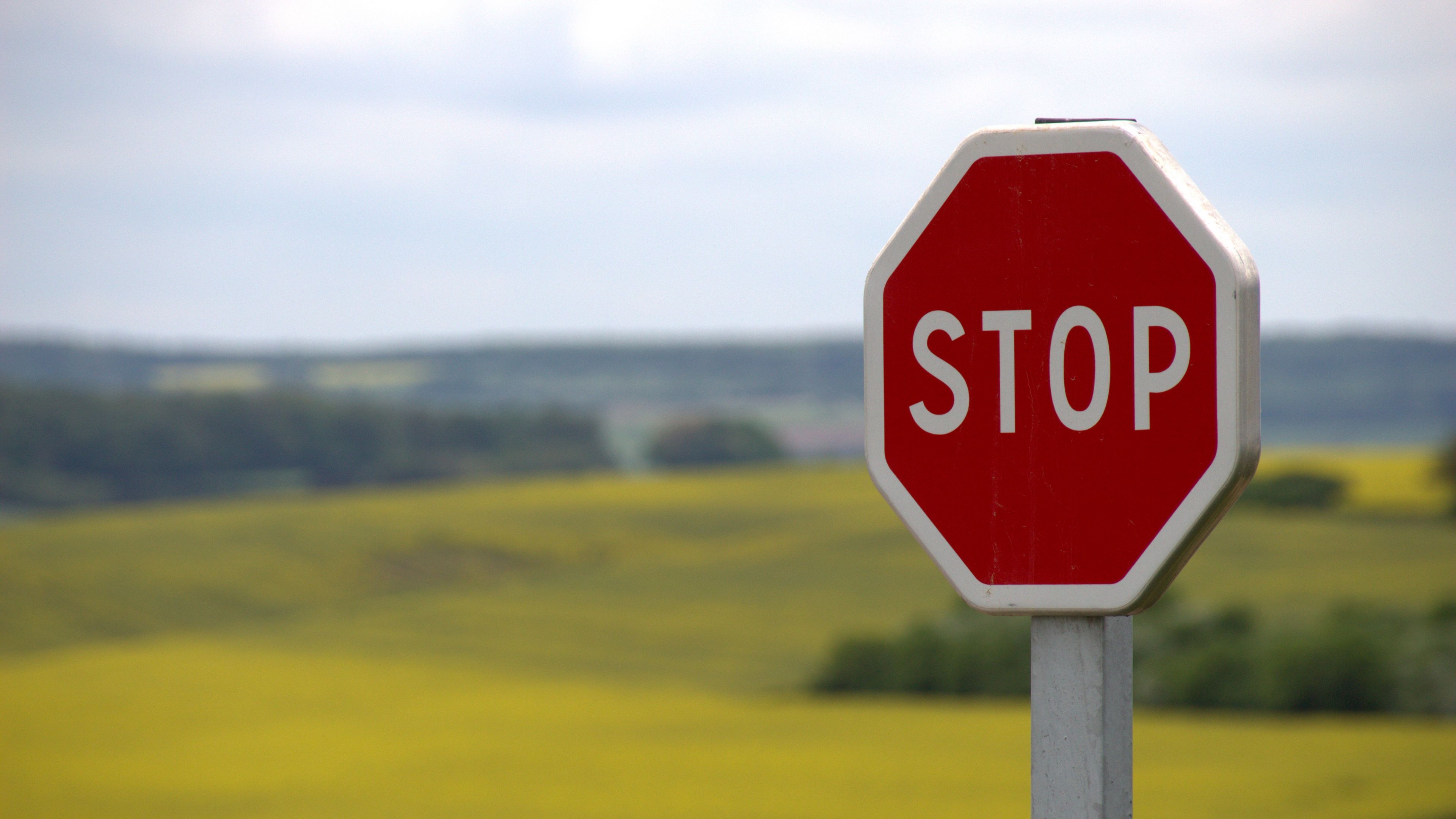 stop, sign, pointer, 4k, HD Wallpaper