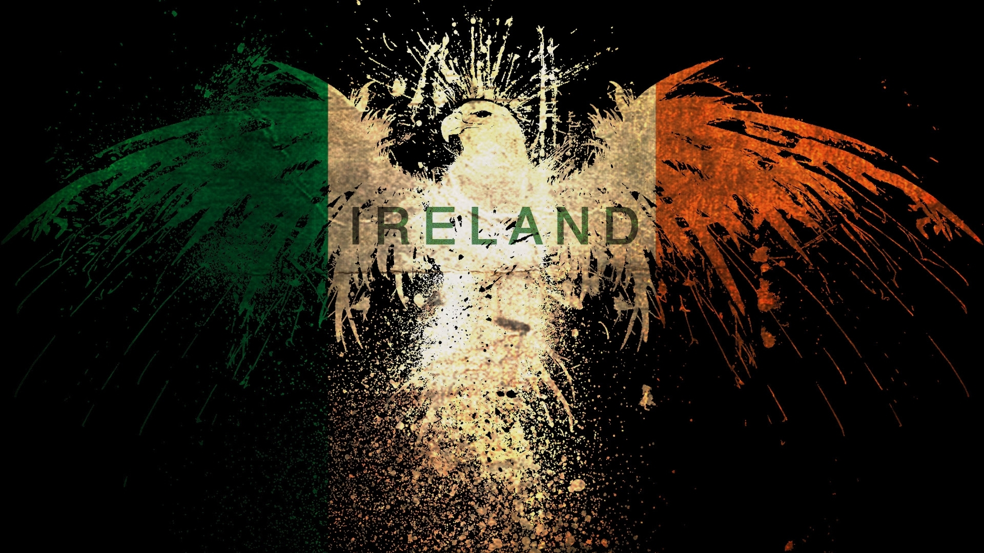 irish, green, orange, pride, white, HD Wallpaper