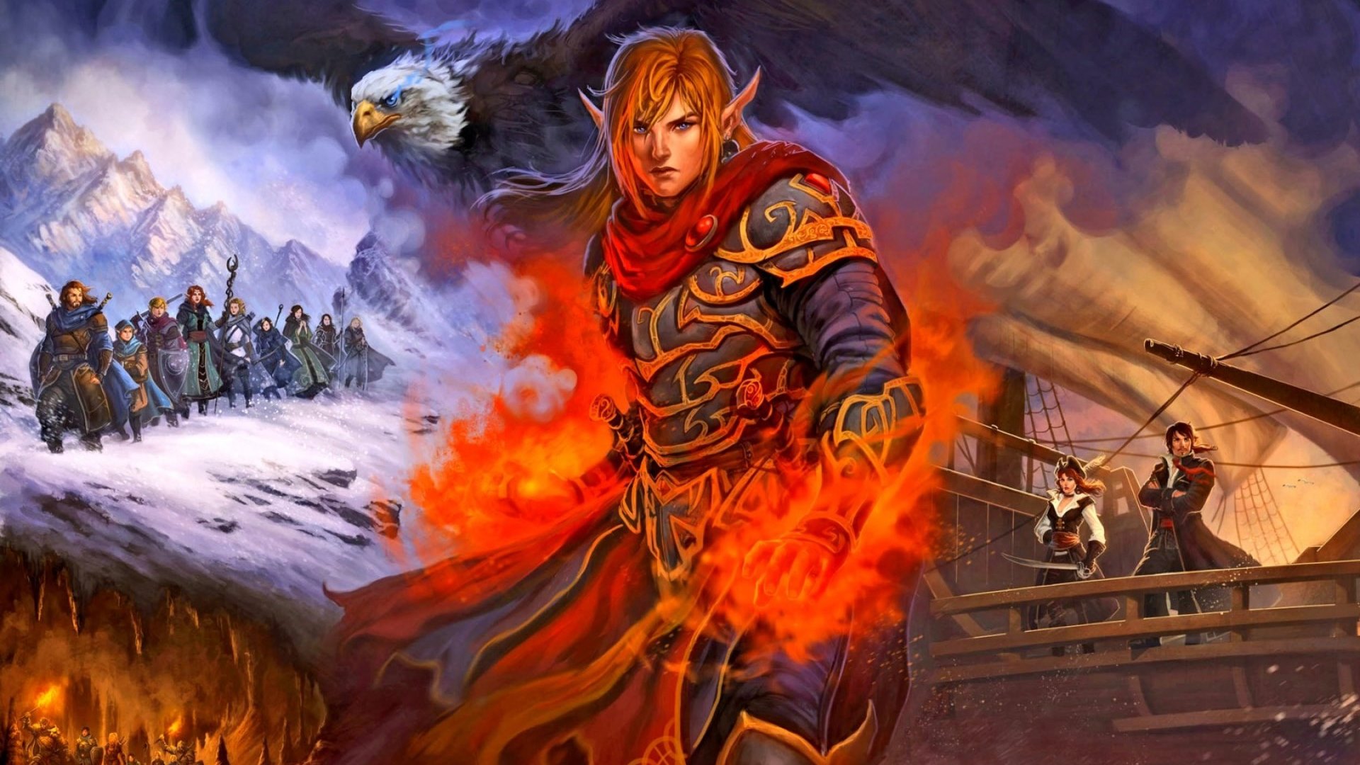 magic, fantasy, elf, dark, HD Wallpaper