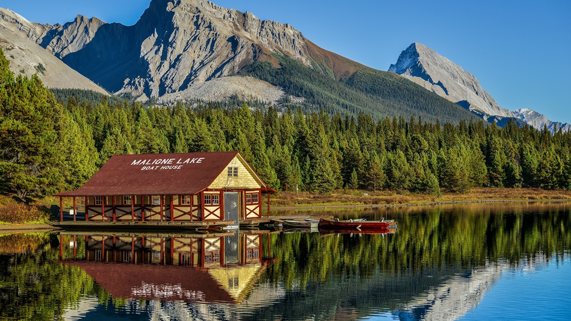 lake, forest, house, piers, mountains, nature, park, HD Wallpaper