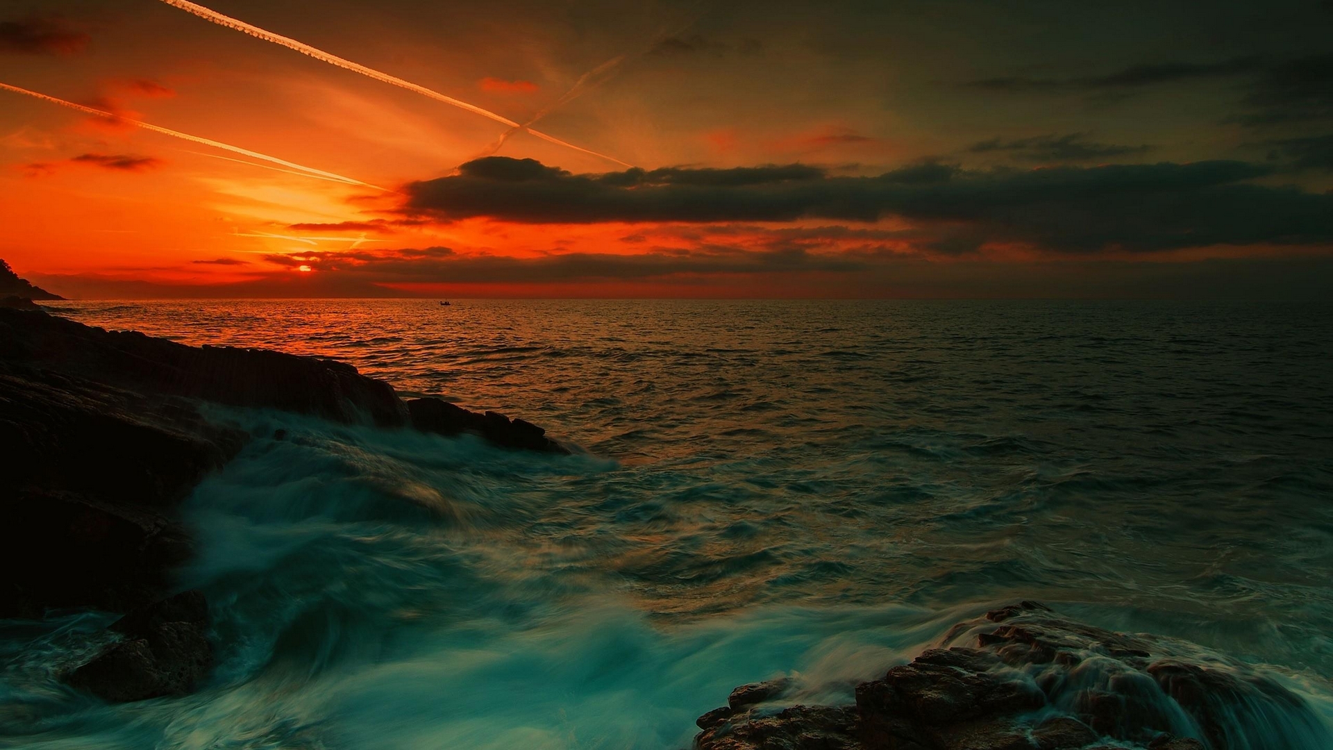 shores, sunset, nature, beaches, HD Wallpaper